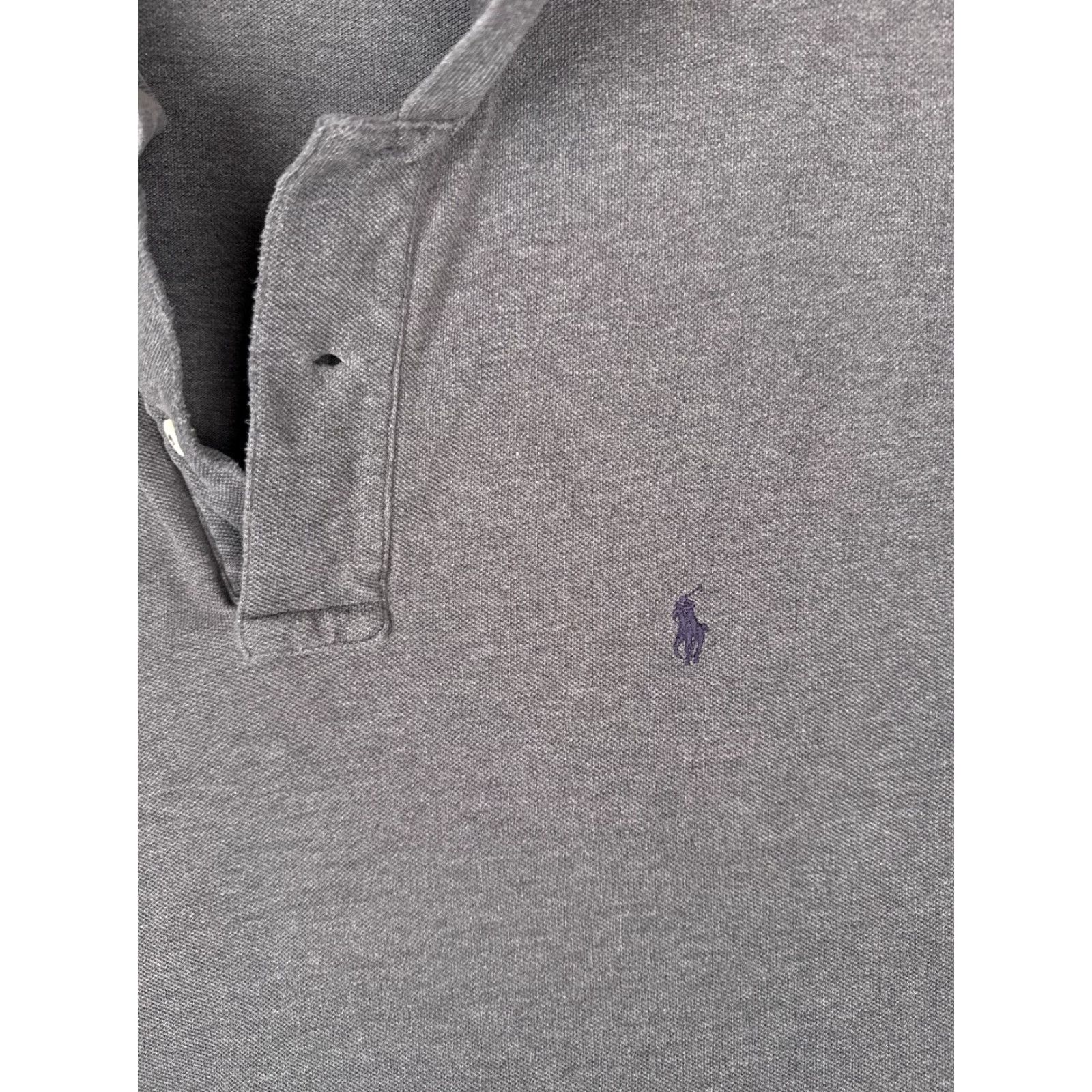 Ralph Lauren VINTAGE Ralph Lauren Polo Shirt Men 2XL Gray Short Sleeve Cotton Slim Polo Shirt 2XL Mens Size US XXL / EU 58 / 5 - 6 Thumbnail
