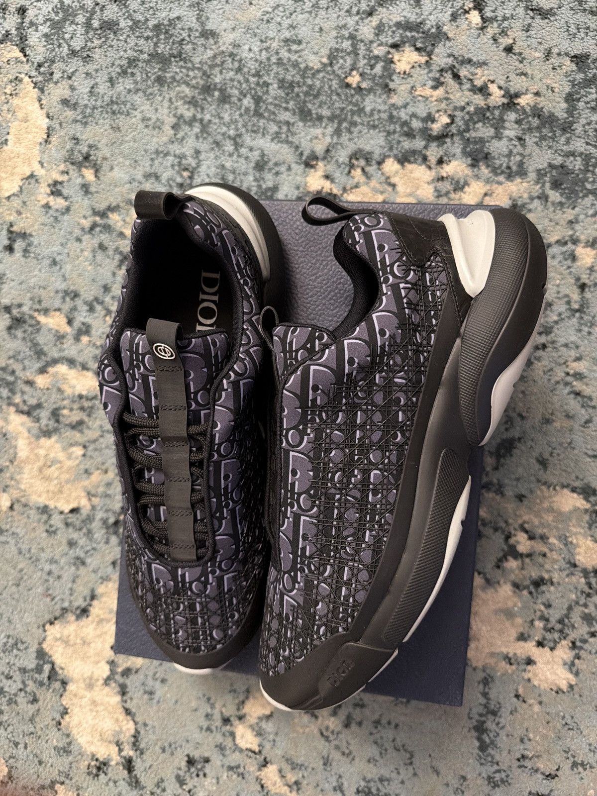 Dior Dior B24 Monogram Oblique Black Sneaker 44 (11US) Brand New Size US 12 / EU 45 - 1 Thumbnail