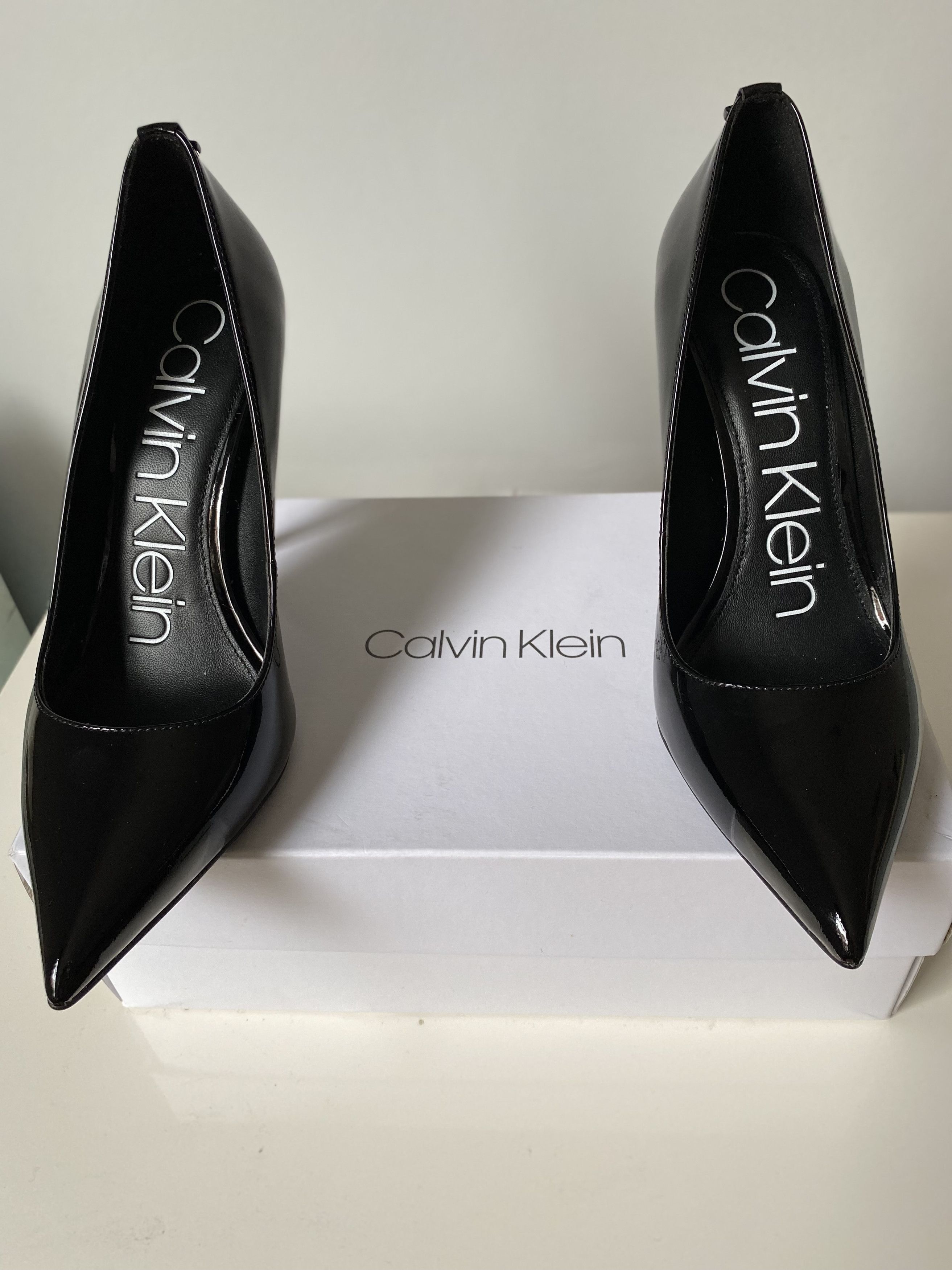 Calvin Klein Black patent heels Size US 7 / IT 37 - 1 Thumbnail