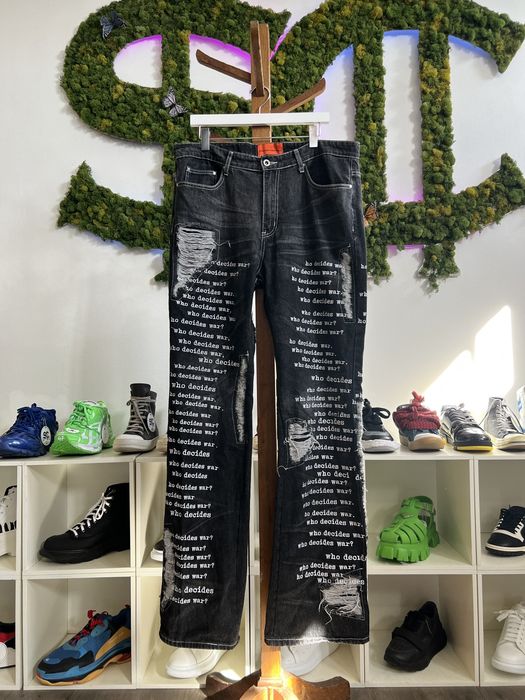 Who Decides War Who Decides War WDW Poem Jeans | Grailed