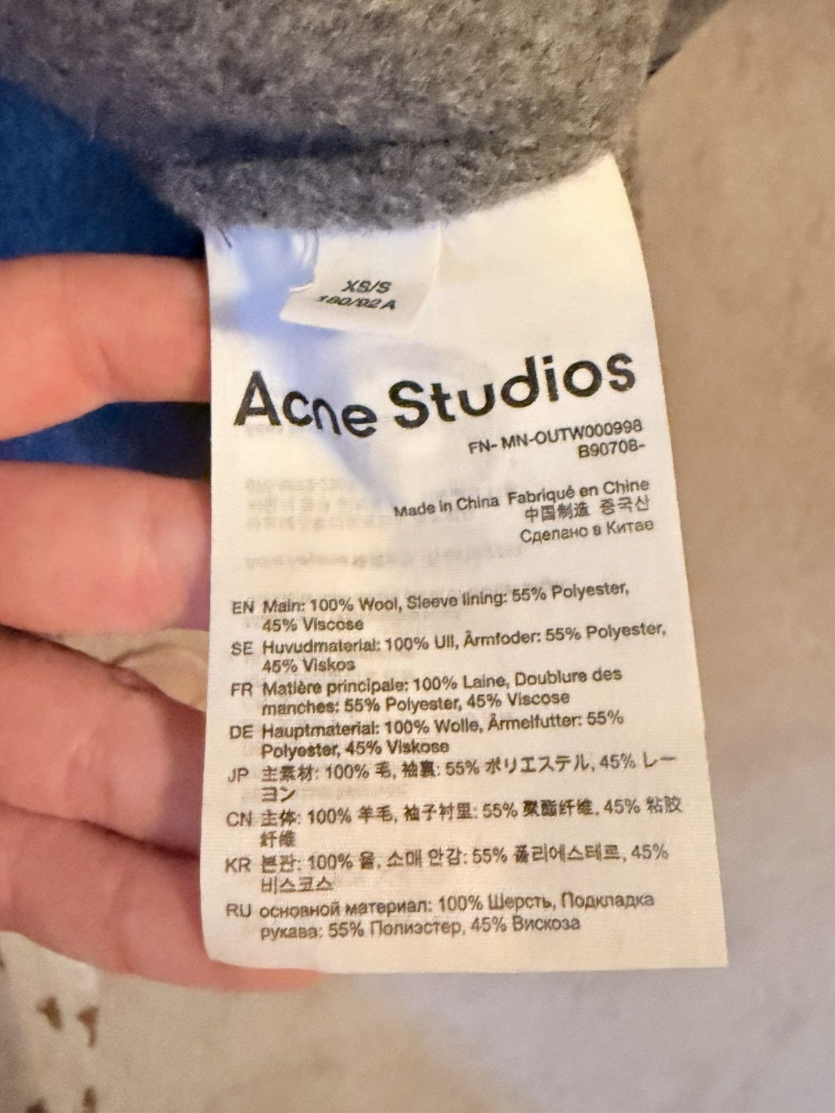 Acne Studios Acne Studios Gray Flower Hoodie Size US S / EU 44-46 / 1 - 5 Thumbnail