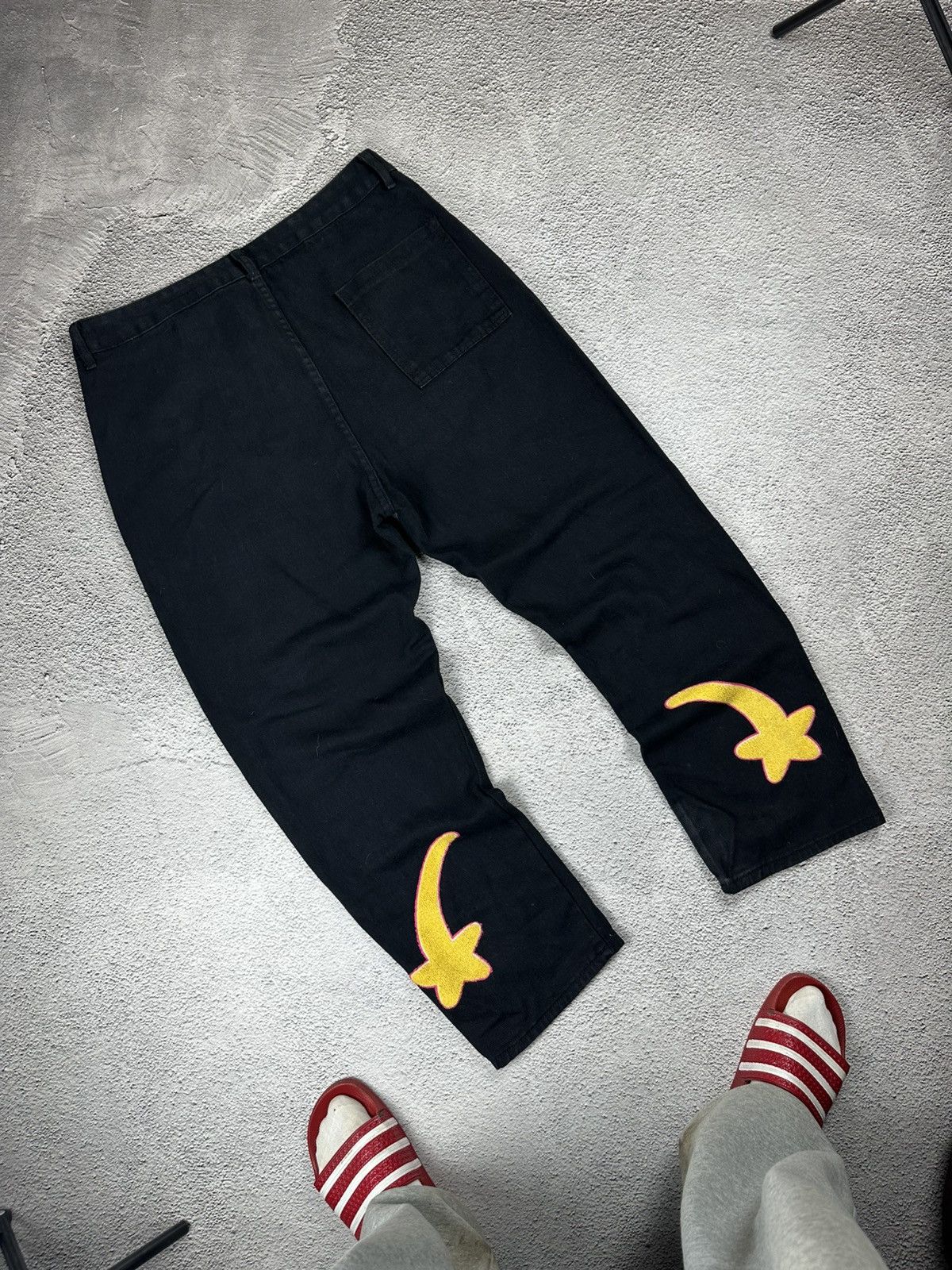 Japanese Brand Crazy Y2K Denim Jeans Pants SK8 Baggy BBC Style Logo Rap Size US 36 / EU 52 - 2 Thumbnail