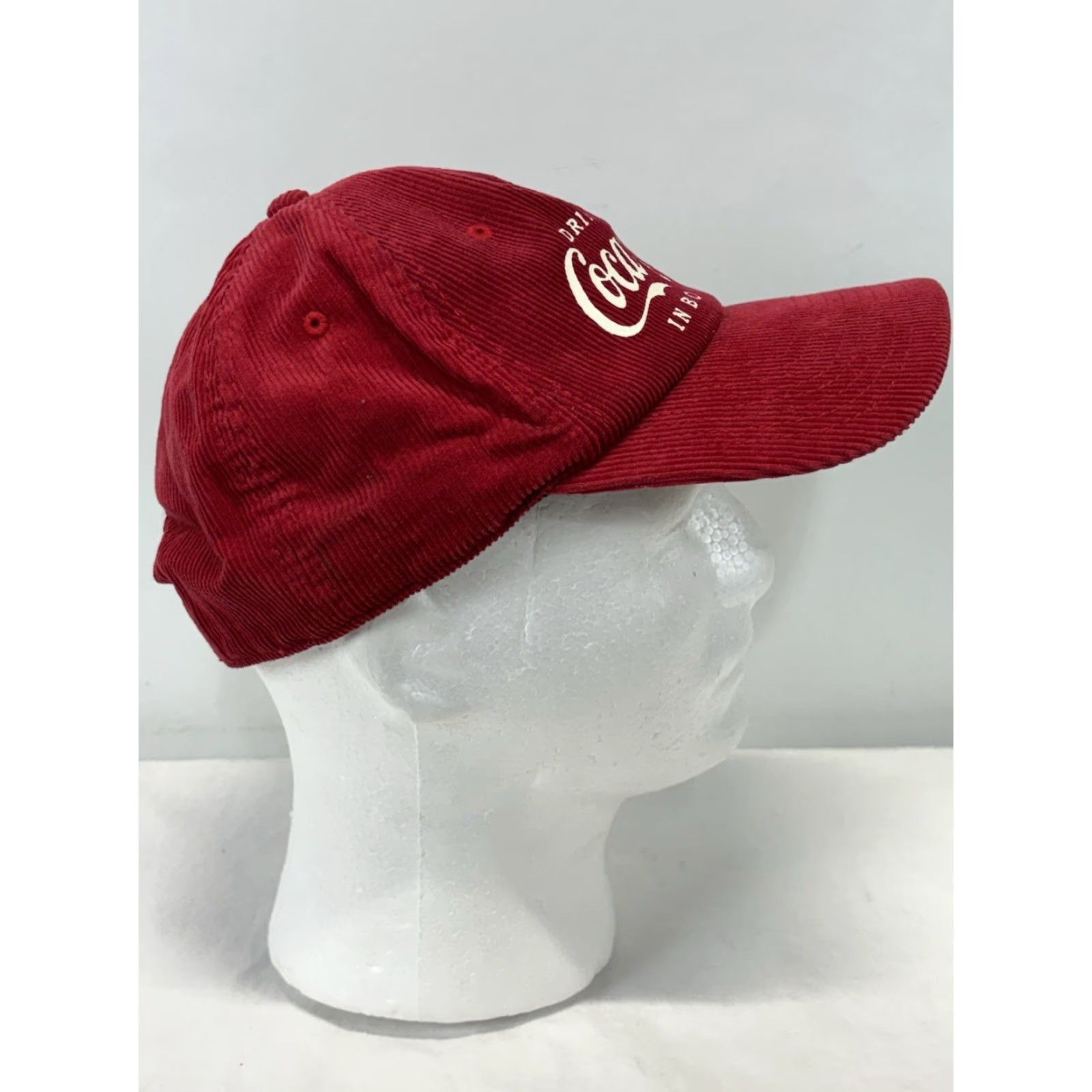 American Needle American Needle Coca-Cola Hat Cap Snap Back Drink in Bottles Coke Red Corduroy Cotton Polyester Size ONE SIZE - 5 Thumbnail