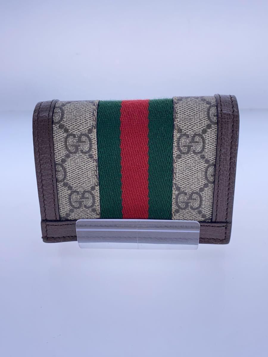 Gucci Gucci Canvas Coin Case Brown Size ONE SIZE - 2 Thumbnail