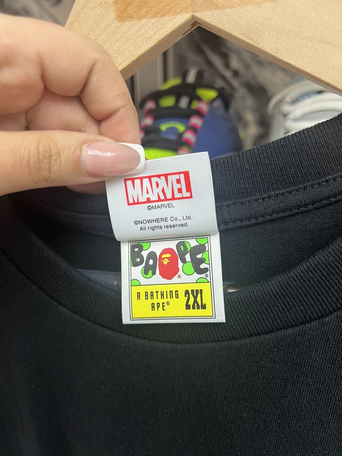 Bape Bape x Mavel Comic Raccoon Tee Size US XXL / EU 58 / 5 - 7 Thumbnail