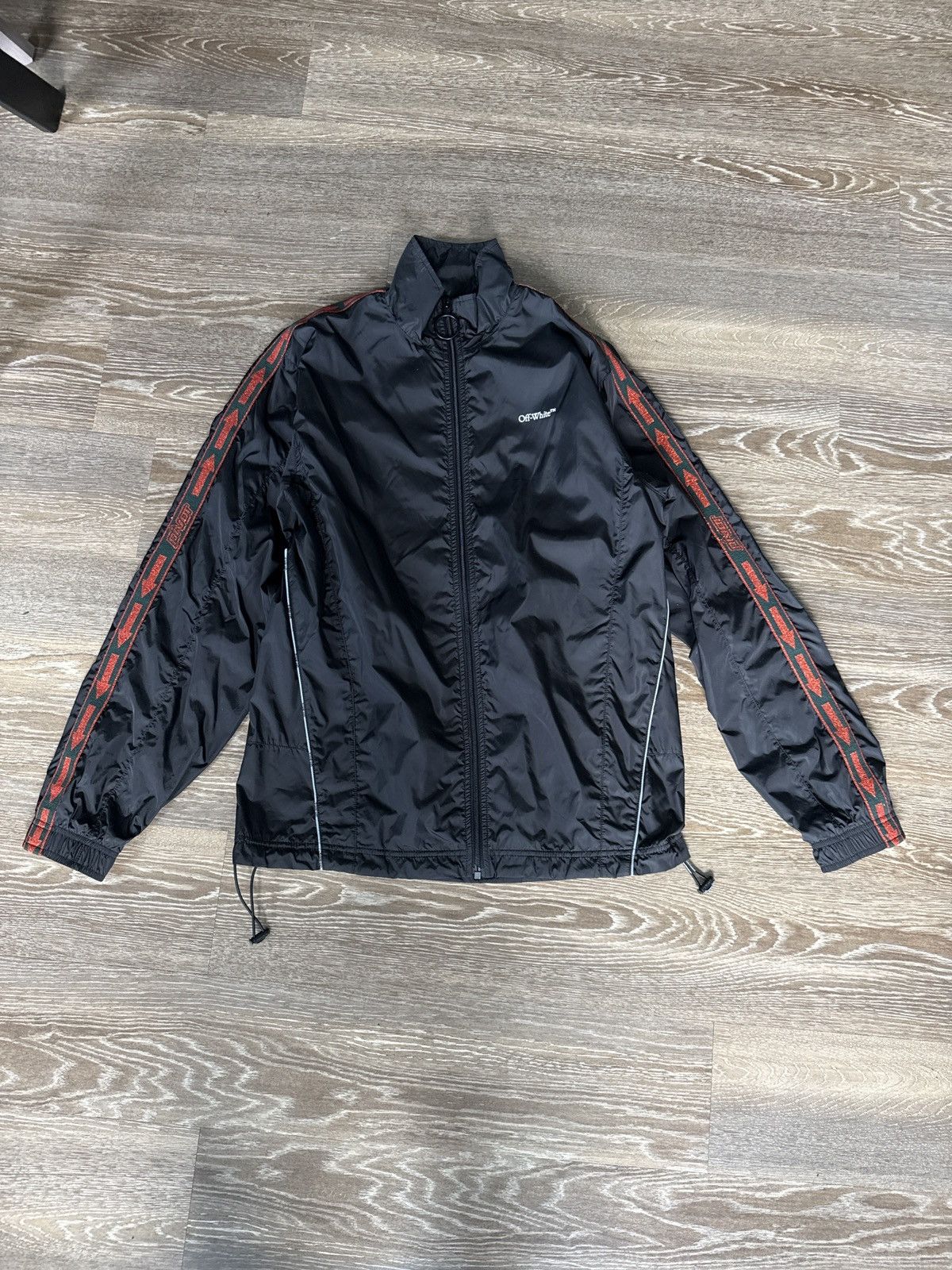 Off-White Off-White Bookish Logo Nylon Jacket ‘Black/White’ Size US M / EU 48-50 / 2 - 1 Thumbnail