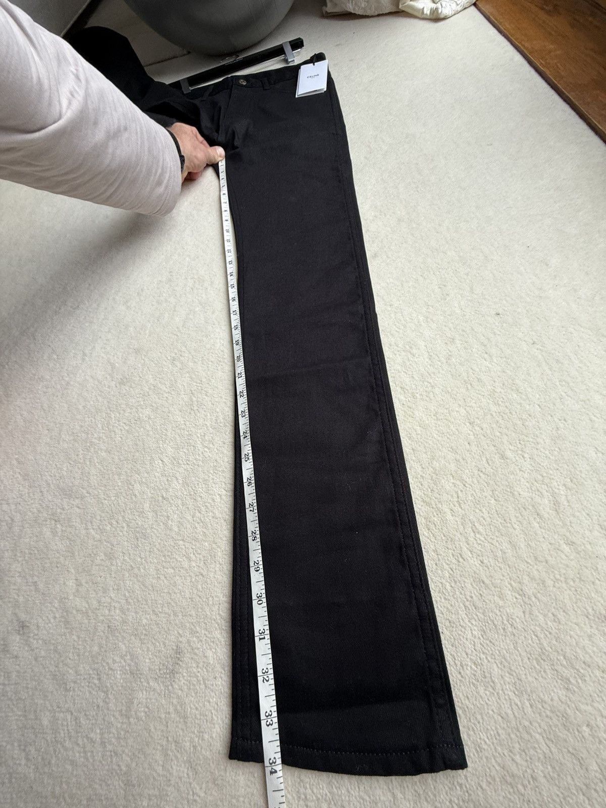 Celine $990 FW23 Celine Wiltern pure black skinny jeans Hedi 30 Size US 30 / EU 46 - 8 Thumbnail