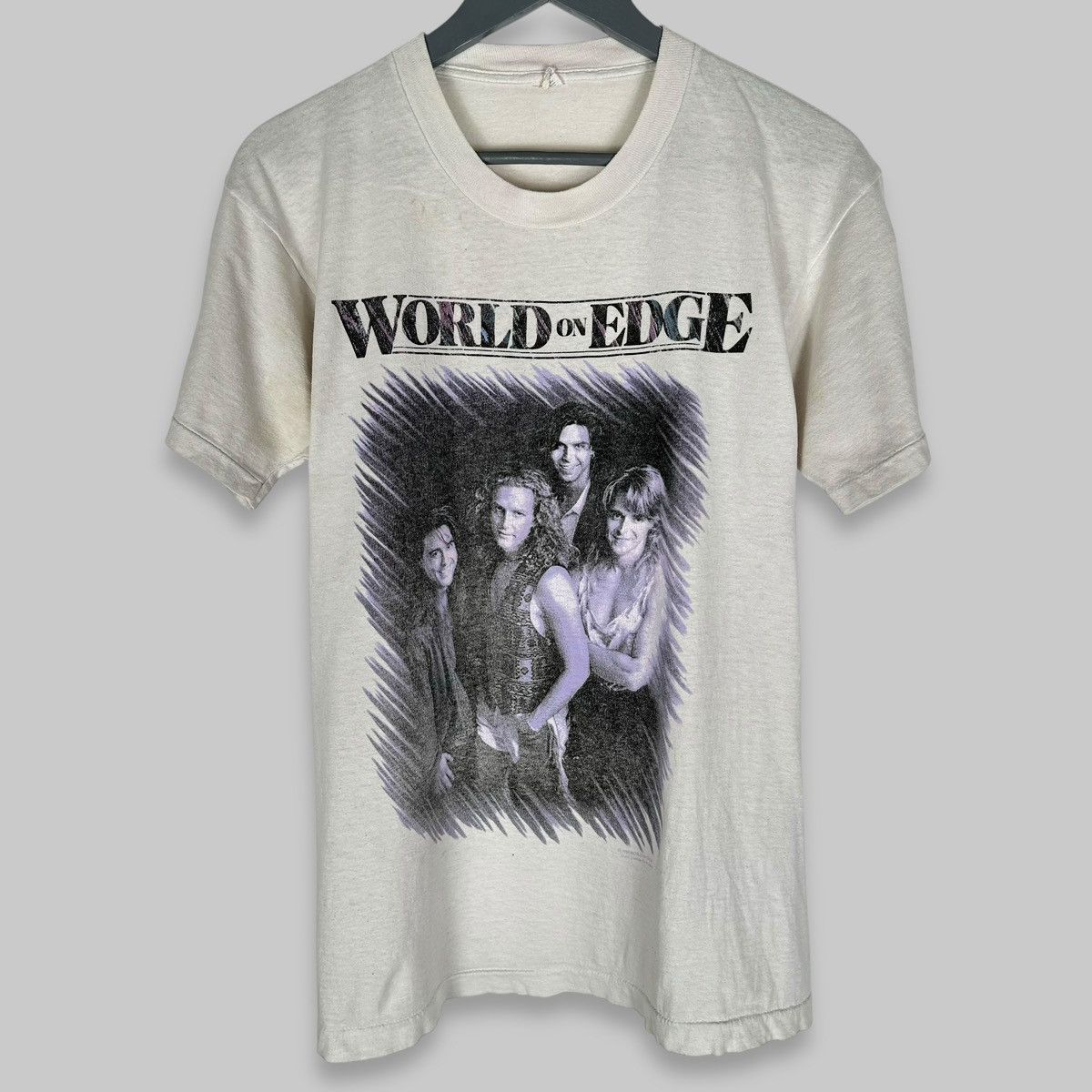 Band Tees Vintage 1992 World On Edge Candian Band Rock Tour T Shirt Size US XL / EU 56 / 4 - 1 Thumbnail