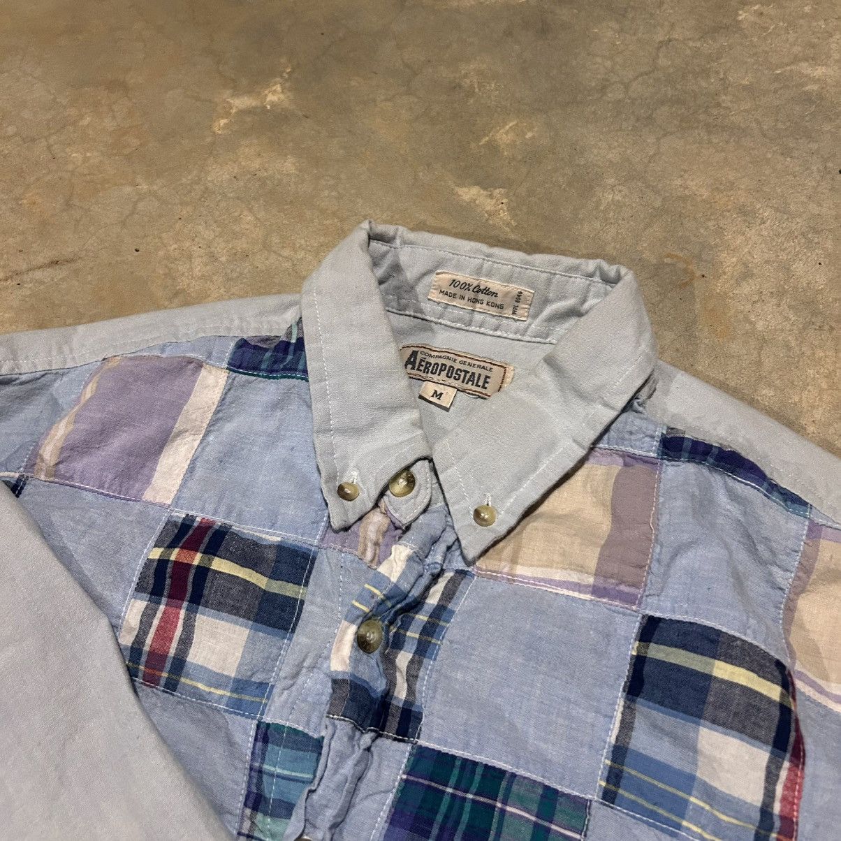 Aeropostale × Vintage Vintage 1980s Aeropostale Patchwork Sewn Button Up Shirt Size US M / EU 48-50 / 2 - 7 Thumbnail