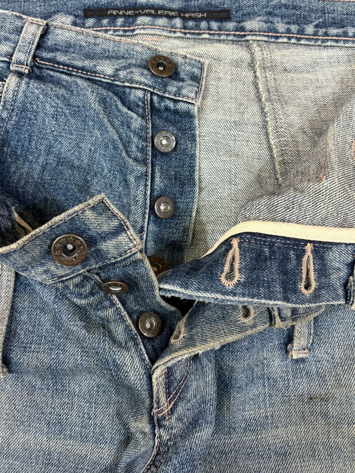 Japanese Brand Vintage Japanese Brand Double Waist Mud Wash Distressed Jean Size US 30 / EU 46 - 3 Thumbnail