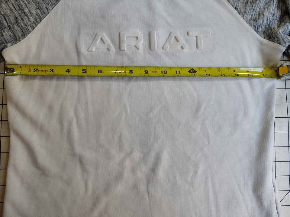Ariat Women's Long Sleeve Ariat White & Gray Raglan Shirt Size L / US 10 / IT 46 - 8 Thumbnail