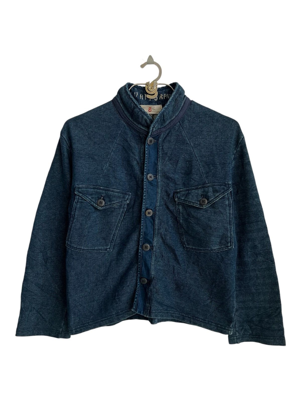 45rpm Vintage Forty Five 45RPM Indigo Big Pocket Button Jacket Size US S / EU 44-46 / 1 - 4 Thumbnail