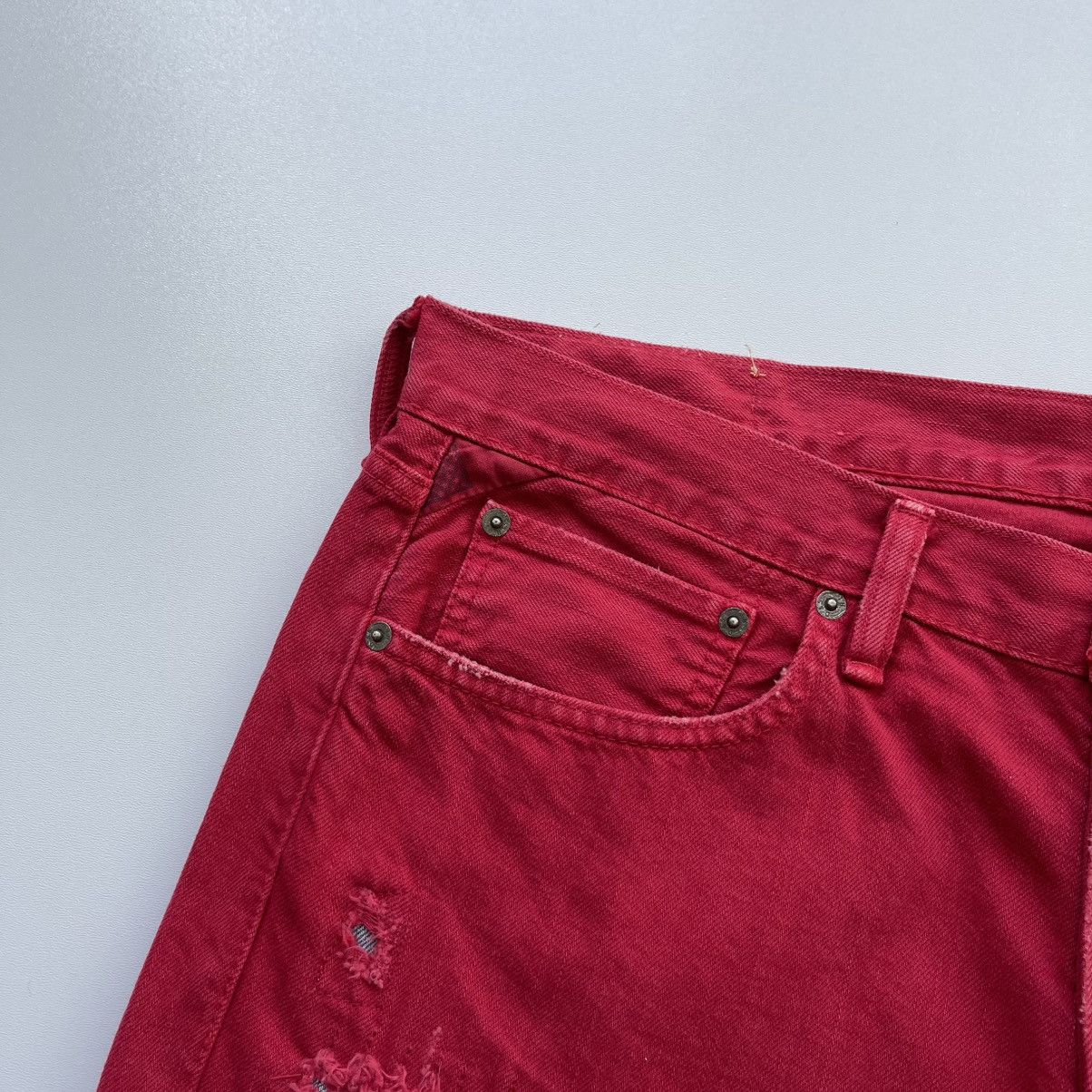 Denim & Supply Ralph Lauren × Polo Ralph Lauren × Ralph Lauren Ralph Lauren Denim & Supply Distressed Denim Slim Fit Shorts Size US 36 / EU 52 - 4 Thumbnail