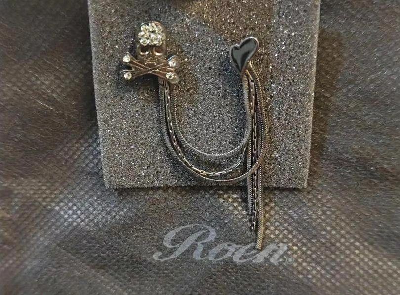 Roen Roen Swarovski Crystal Skull Brooch K11 Size ONE SIZE - 2 Thumbnail