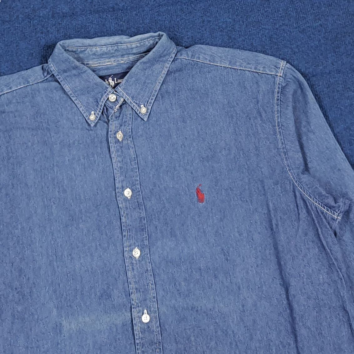 Polo Ralph Lauren Vintage Ralph Lauren Denim Style Button Up Shirt C294N27 Size US XL / EU 56 / 4 - 2 Thumbnail