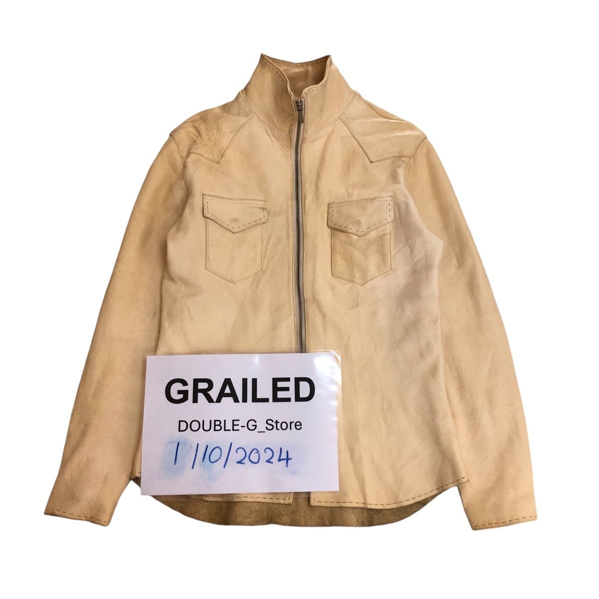 Japanese Brand 📌Vintage Leather Jacket Biker Number One Issey Miyake Size US M / EU 48-50 / 2 - 1 Thumbnail