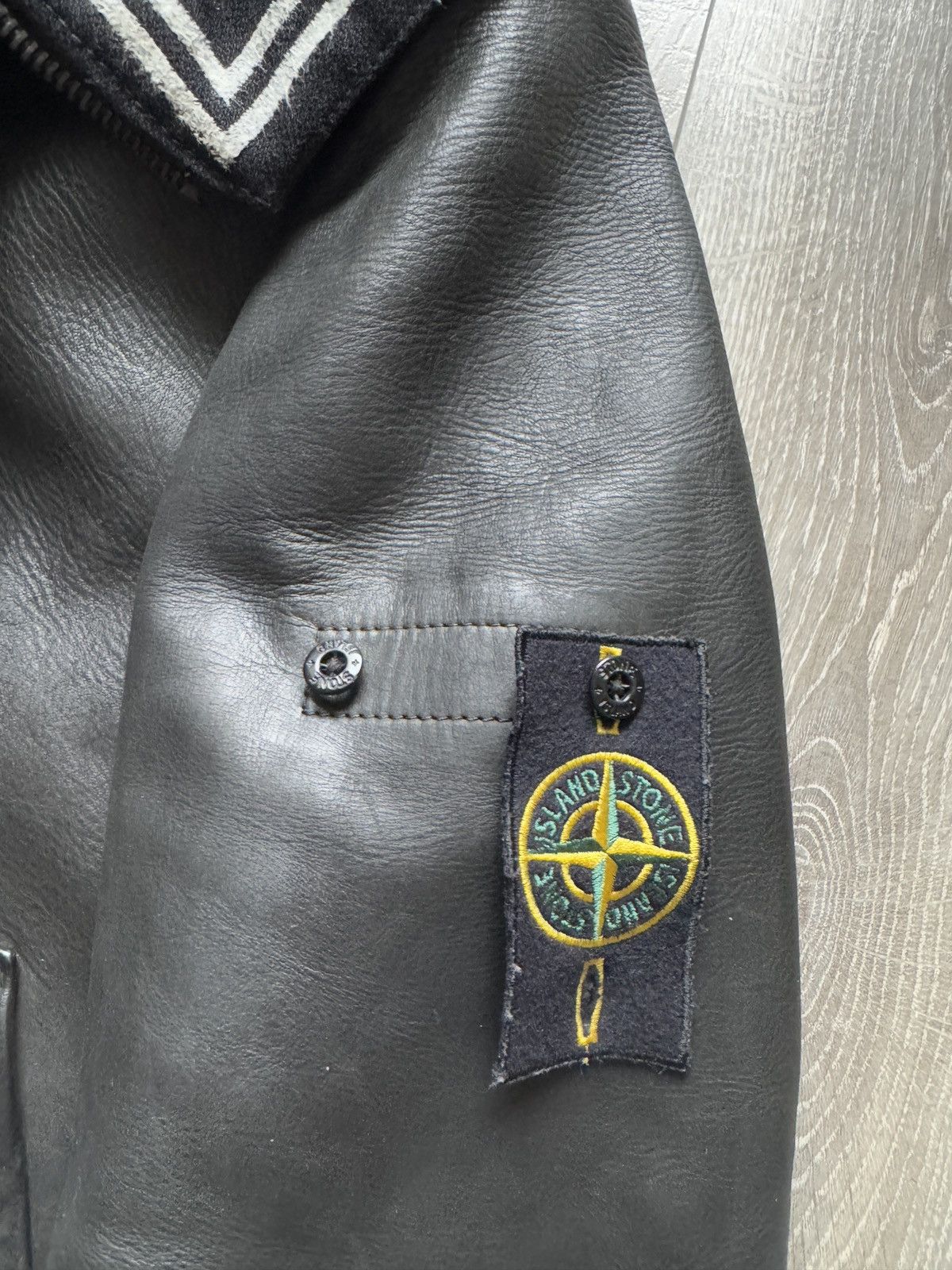 Stone Island Vintage leather jacket stone island x streetwear Size US L / EU 52-54 / 3 - 4 Thumbnail