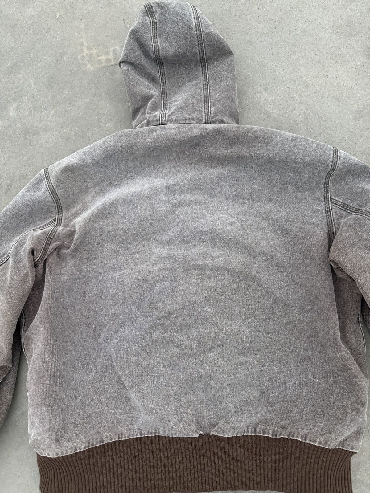 Carhartt × Vintage Vintage 90s Carhartt Hooded Jacket Size XL Greyish Brown Size US XL / EU 56 / 4 - 9 Thumbnail