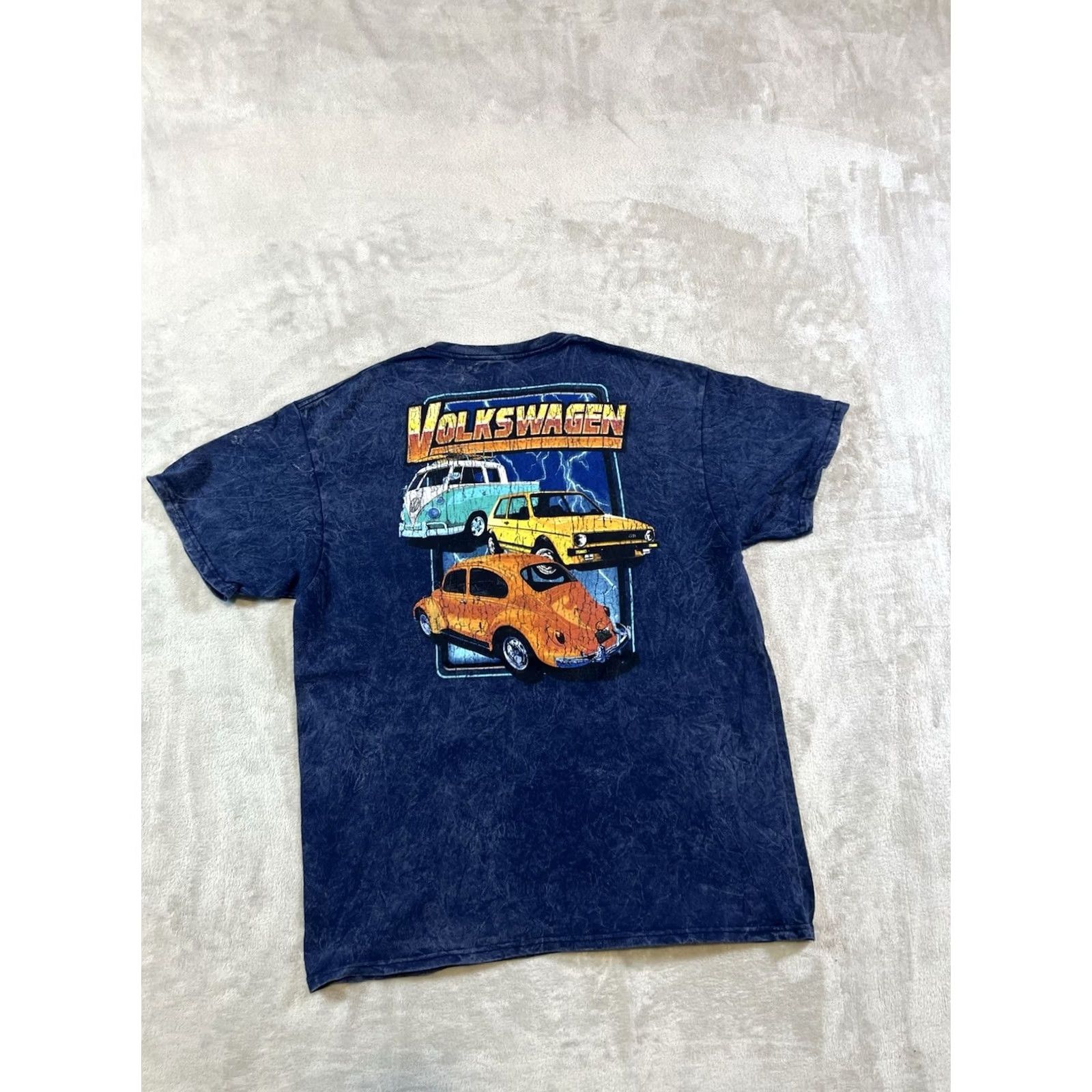 Vintage Volkswagen T-Shirt Navy Blue Short Sleeve Graphic Print Logo 2022 Size L Men Size US L / EU 52-54 / 3 - 6 Thumbnail