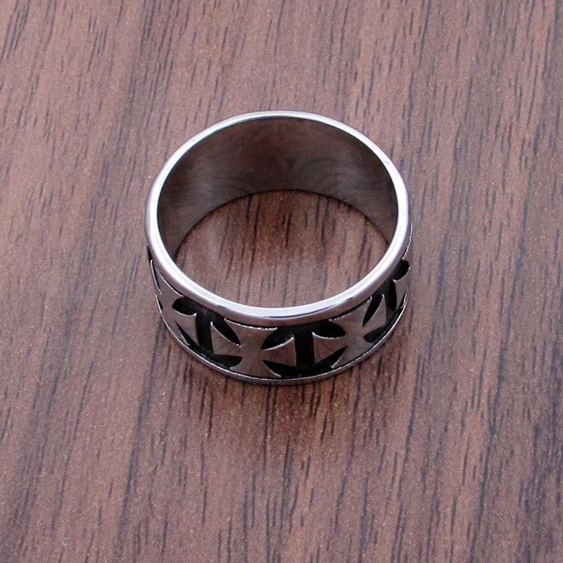 Jewelry × Vintage Gothic German Army Iron Cross Ring Size ONE SIZE - 4 Thumbnail