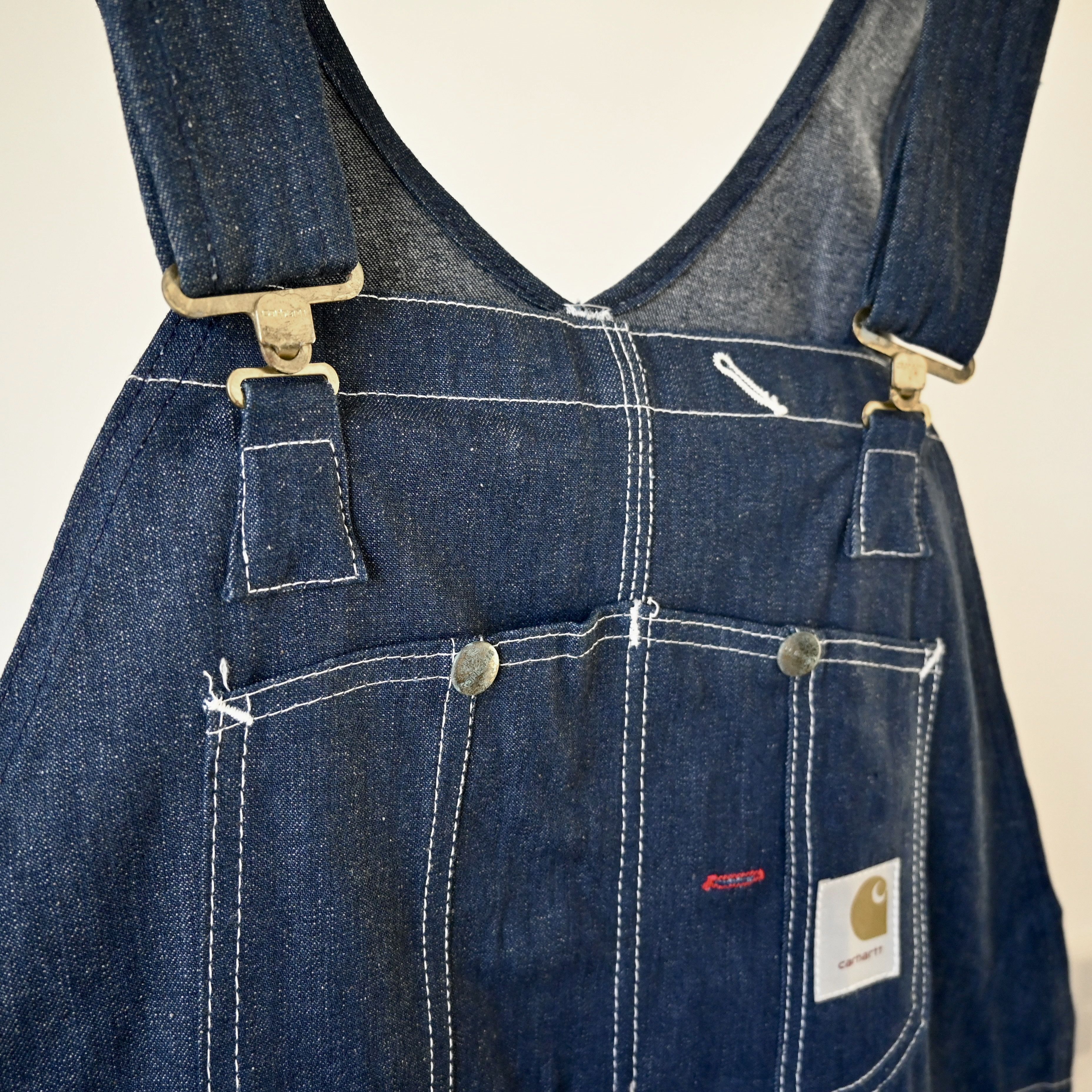Carhartt DEADSTOCK, 1970s carhartt denim bib overalls Size US 42 / EU 58 - 5 Thumbnail