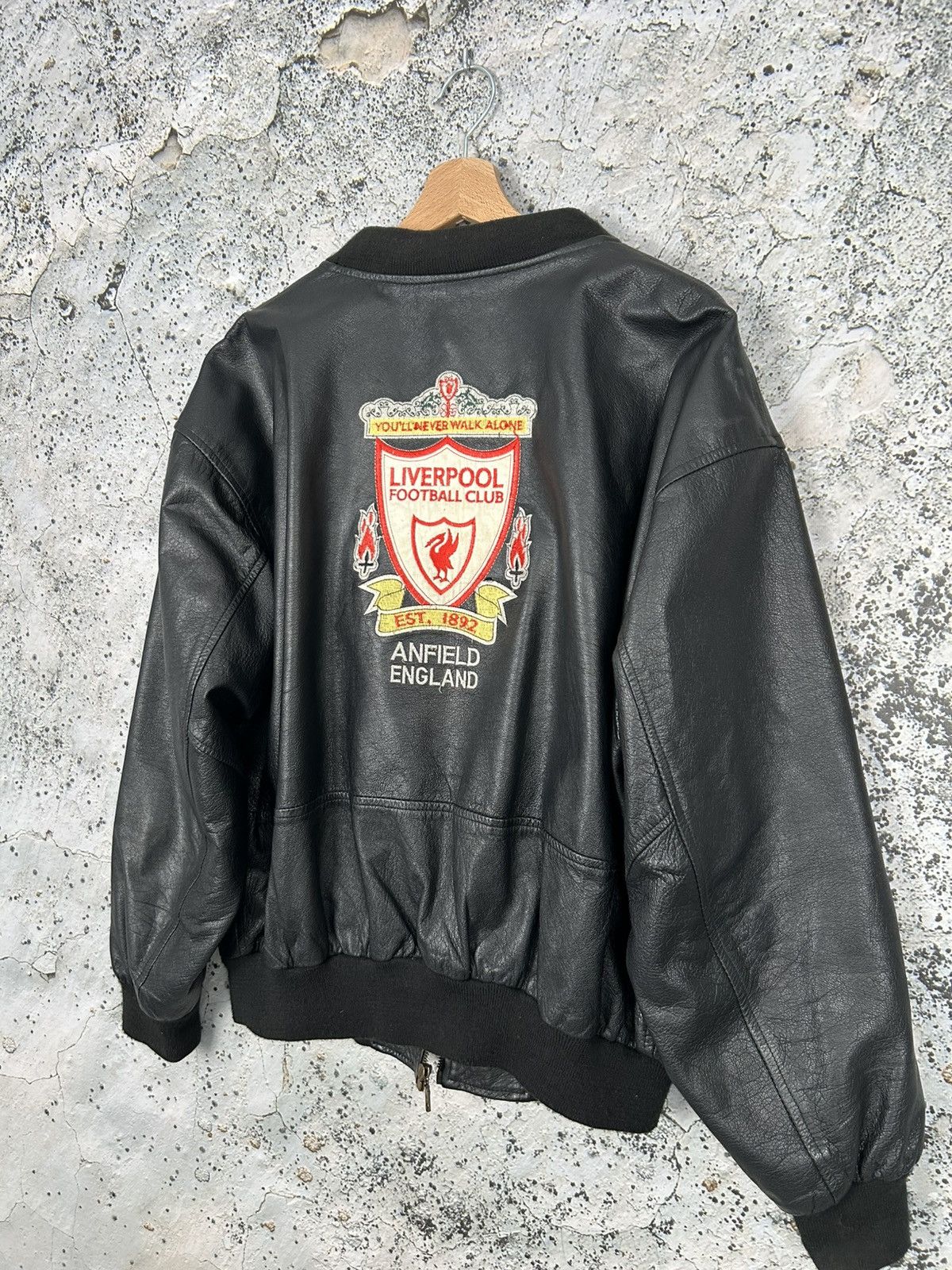 Vintage Vintage Liverpool FC 90s Genuine Leather Jacket Archive Rare Size US XL / EU 56 / 4 - 7 Thumbnail