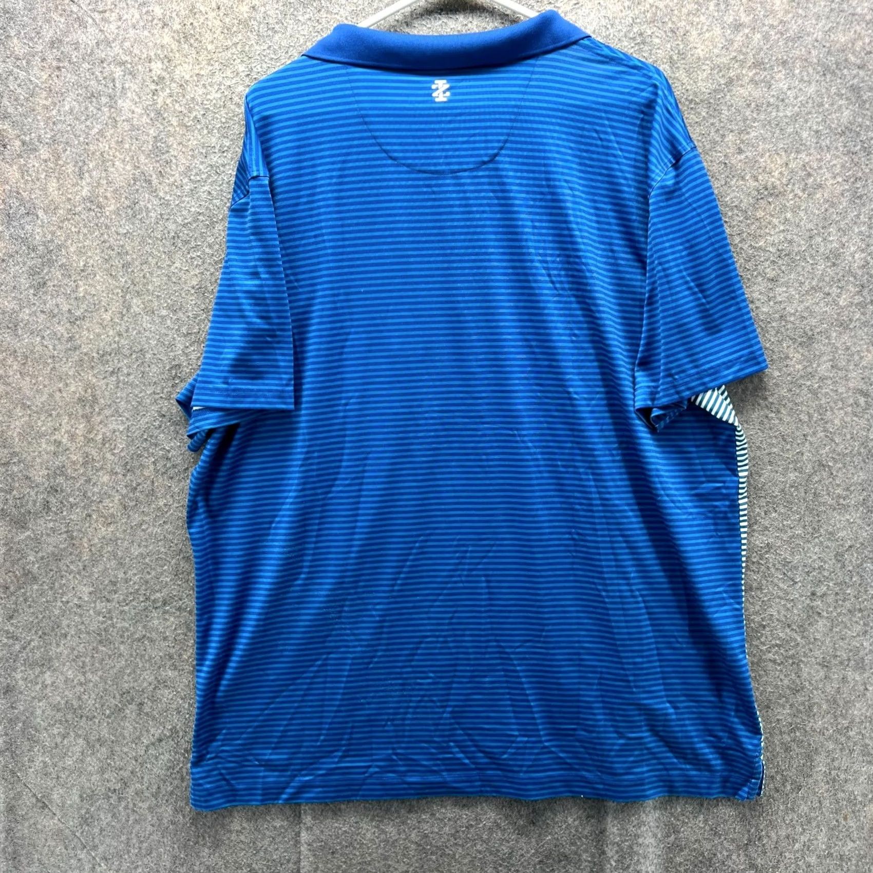 Izod IZOD Polo Shirt Mens XL Blue Striped Preppy Golf Polo Shirt Short Sleeve Regular Fit Size US XL / EU 56 / 4 - 3 Thumbnail