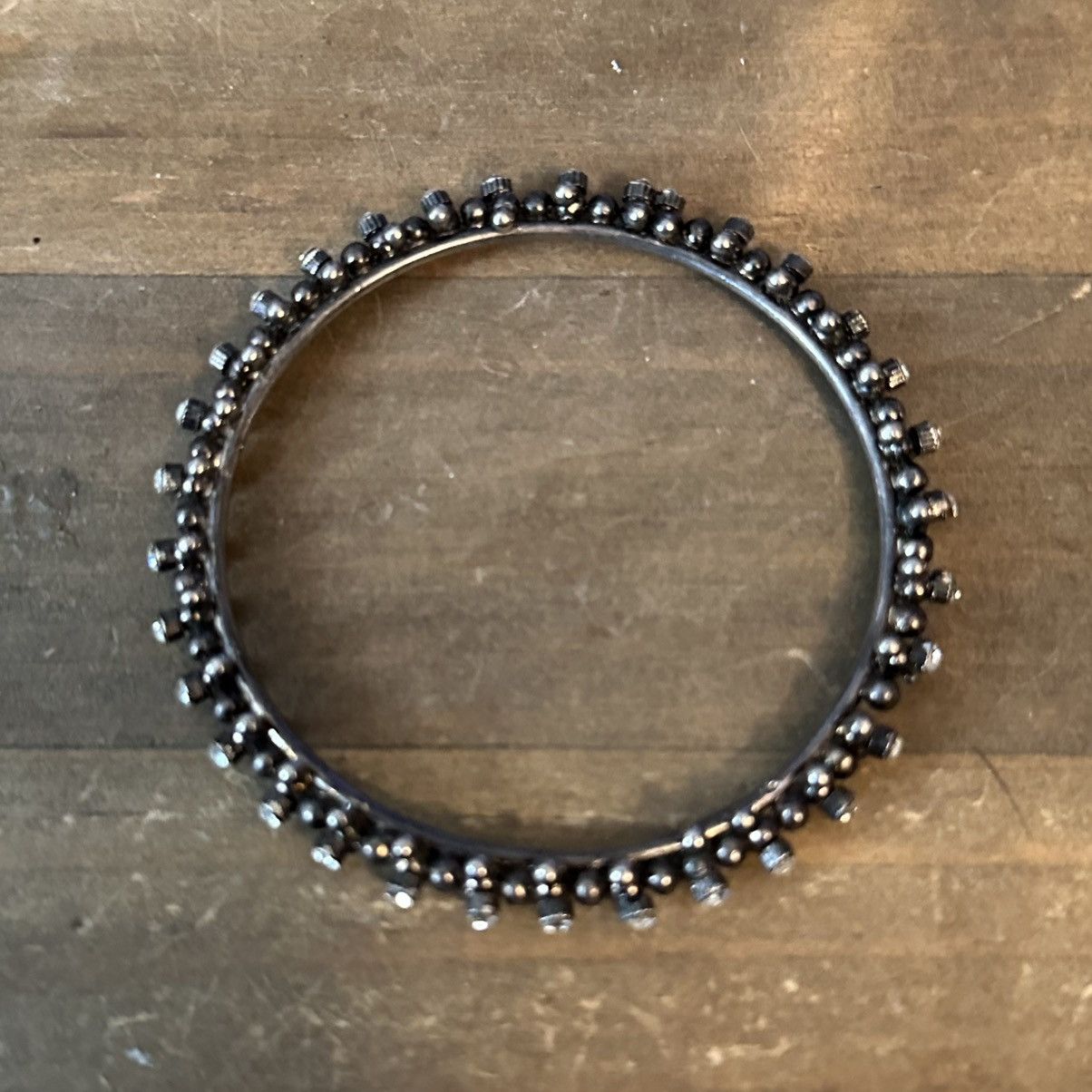 Other Oxidized silver rhinestone bangle bracelet Size ONE SIZE - 5 Thumbnail