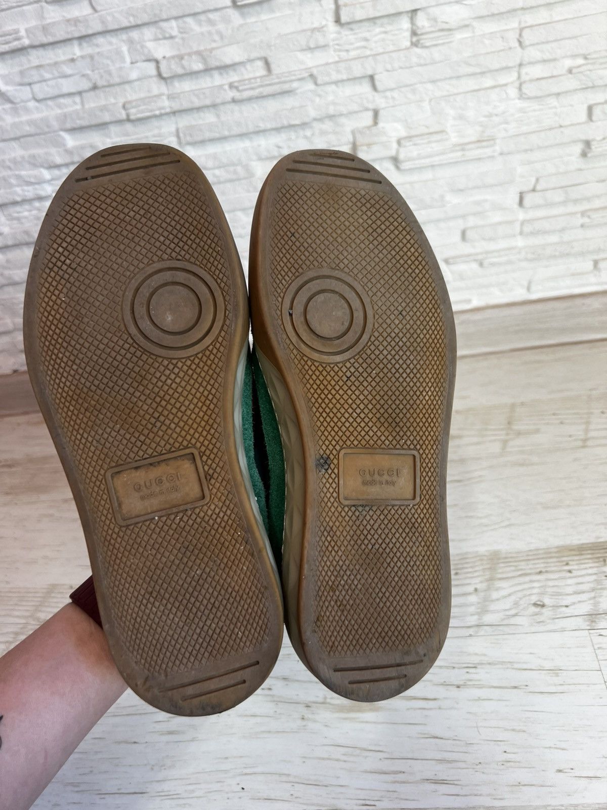 Gucci Gucci Green Suede Nylon Sneakers 501215 Size 38 / US 8 Size US 7.5 / IT 37.5 - 16 Thumbnail