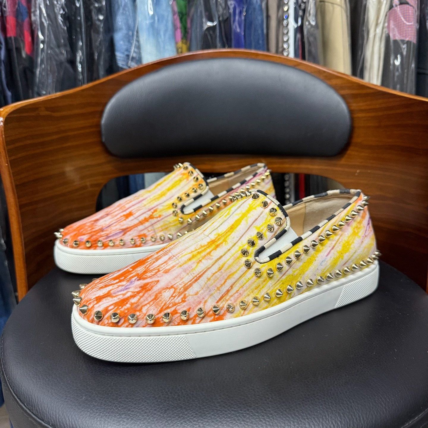 Christian Louboutin Christian Louboutin Casual Tie-Dye Multi Lowtop Sneakers Men Size US 8 / EU 41 - 1 Thumbnail