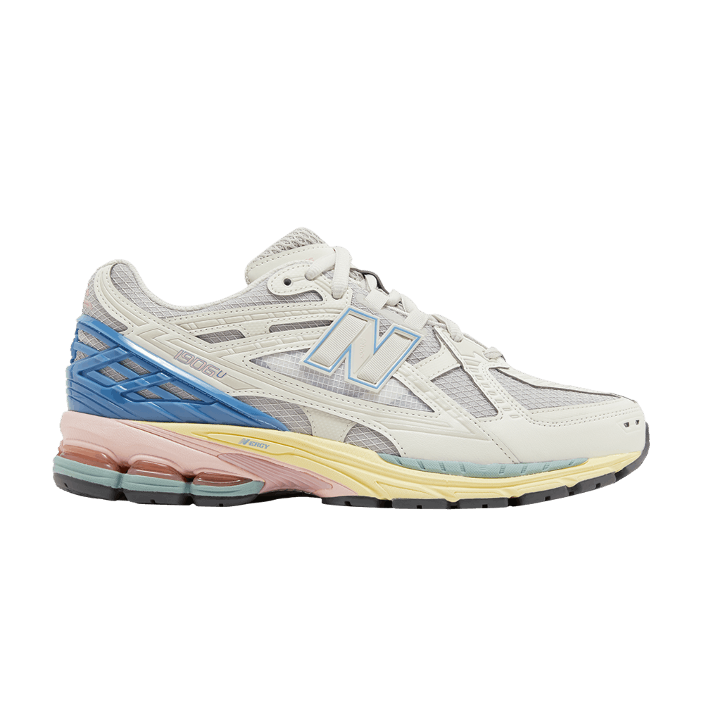 image of New Balance 1906U Angora Blue Pink Shoes in Cream, Men's (Size 5)