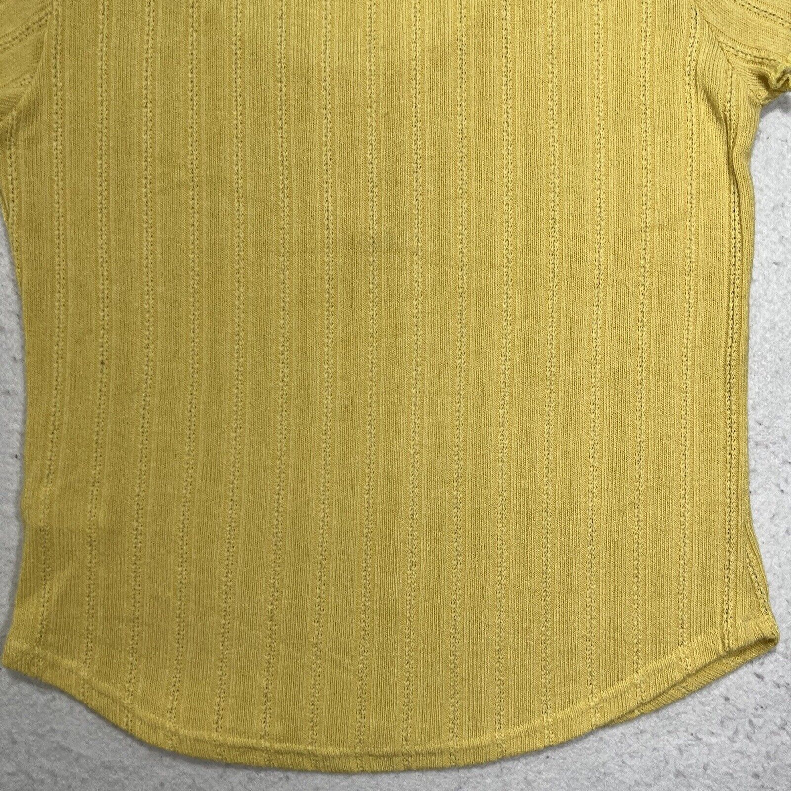 Other Glance Henley Button Up Pullover Stretch Yellow Top Size L / US 10 / IT 46 - 12 Thumbnail