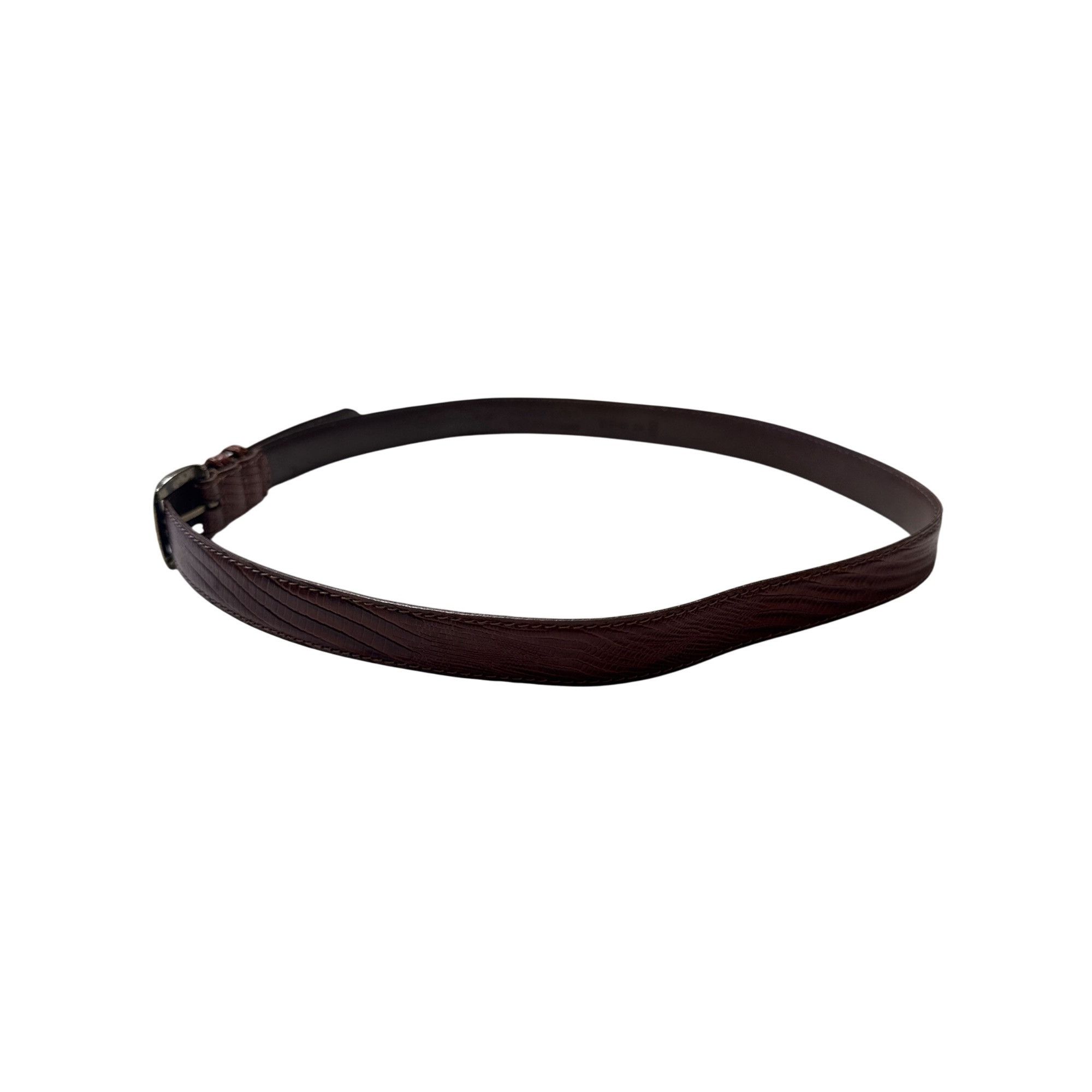 Dior Christian Dior Womens Brown Genuine Leather Belt With Brass Size ONE SIZE - 4 Thumbnail