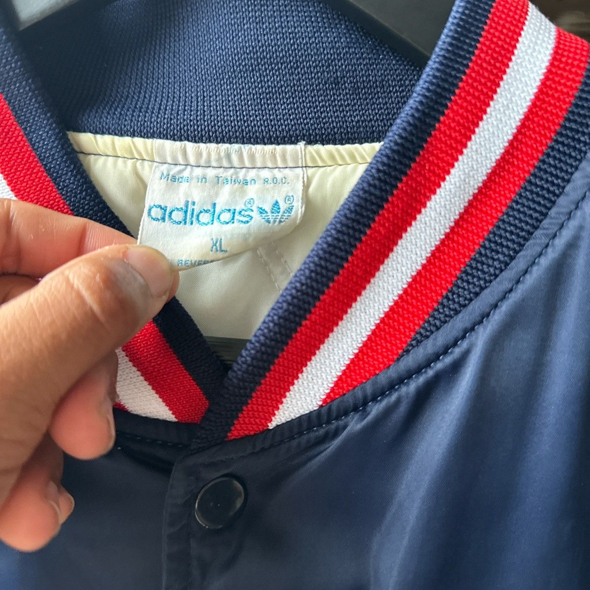80s Adidas Satin Bomber Mens XL