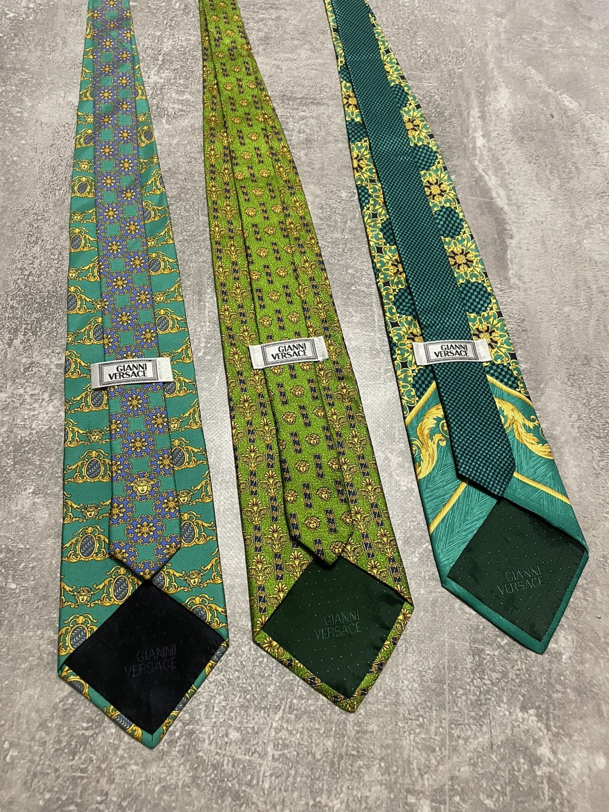 Versace x3 Vintage Gianni Versace Monogram Silk Ties Size ONE SIZE - 1 Thumbnail