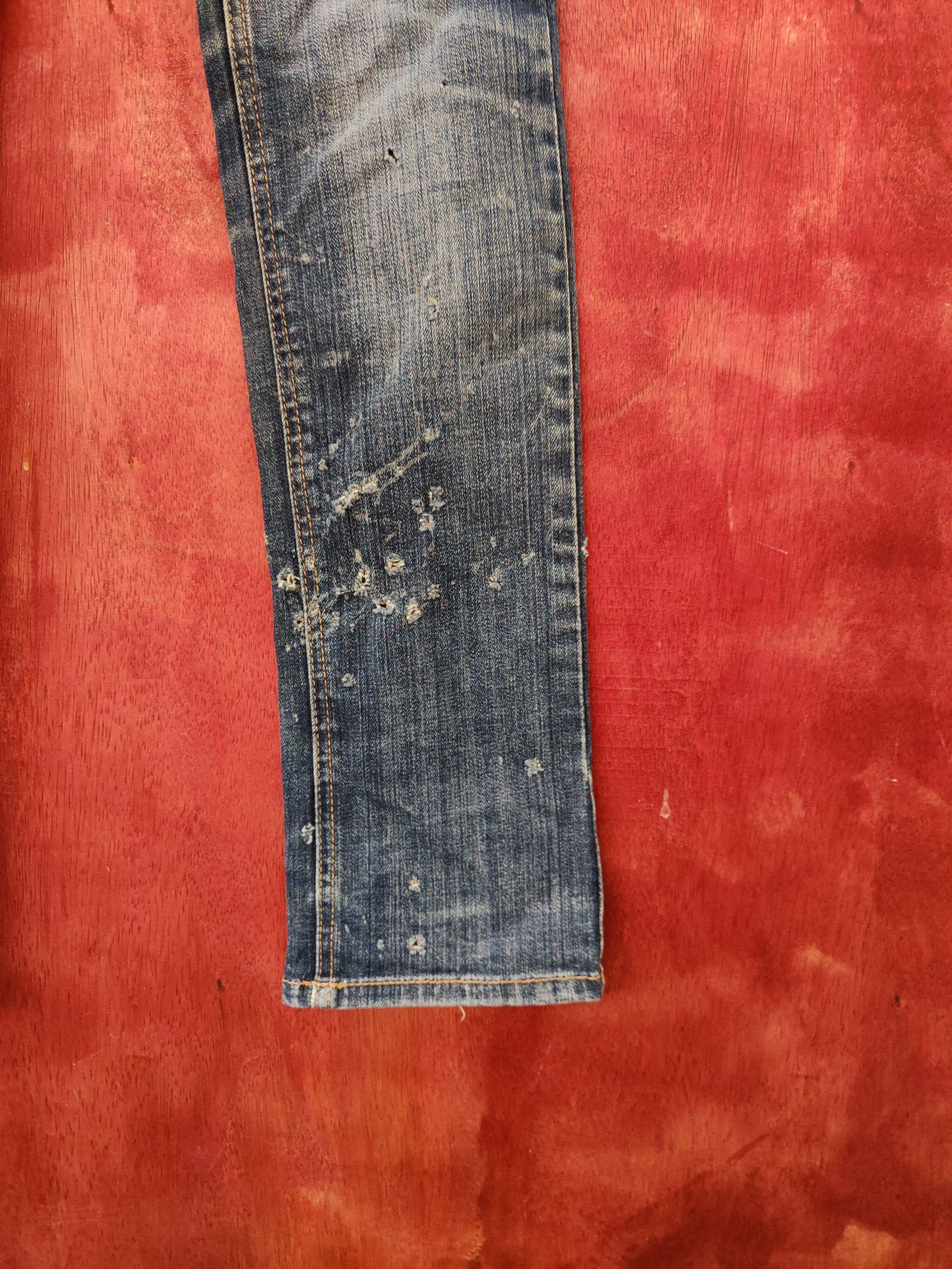 Designer × Japanese Brand Cecil McBee Blue Distressed Ripped Jeans #S2139 Size 28" / US 6 / IT 42 - 6 Thumbnail