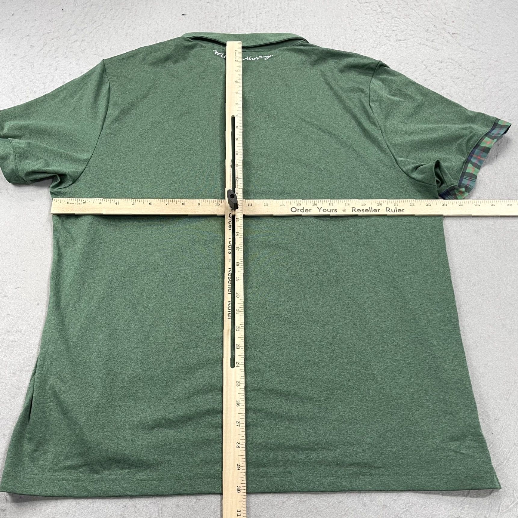 Vintage William Murray Polo Shirt Mens L Green Logo Performance Golf Stretch Shirt Size US L / EU 52-54 / 3 - 6 Thumbnail