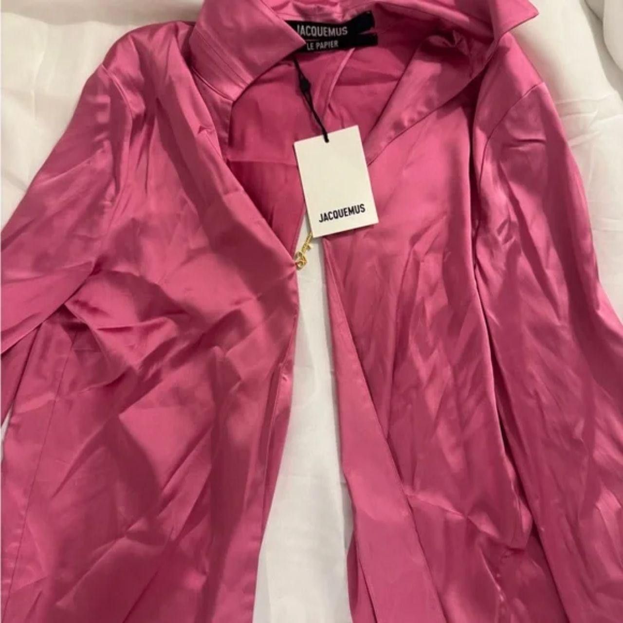 Jacquemus JACQUEMUS Pink Le Papier “Le Chemise Notte” satin blouse Size S / US 4 / IT 40 - 5 Thumbnail