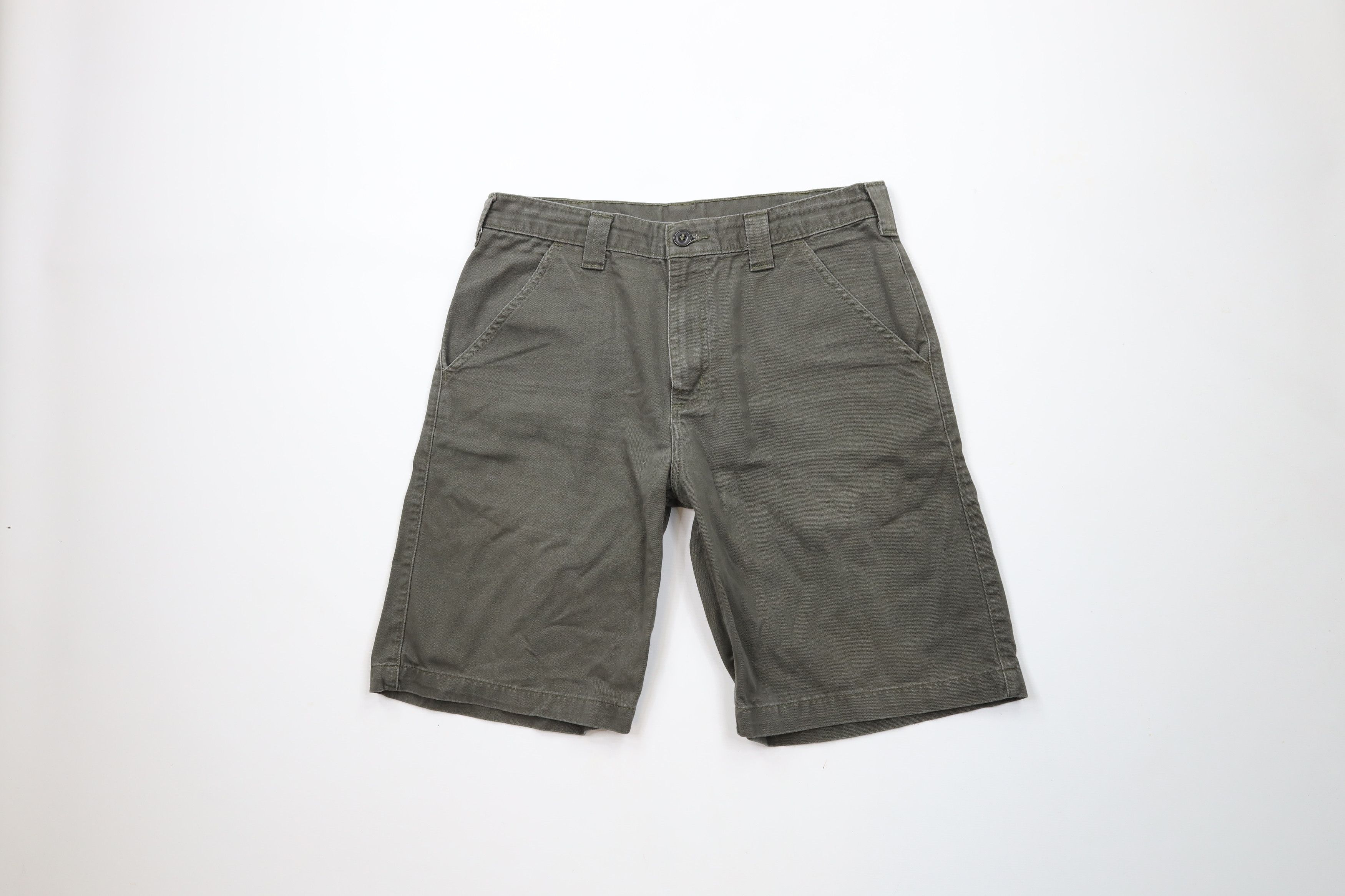 Carhartt × Vintage Vintage Y2K Carhartt Above Knee Chino Shorts Moss Green Size US 32 / EU 48 - 1 Thumbnail