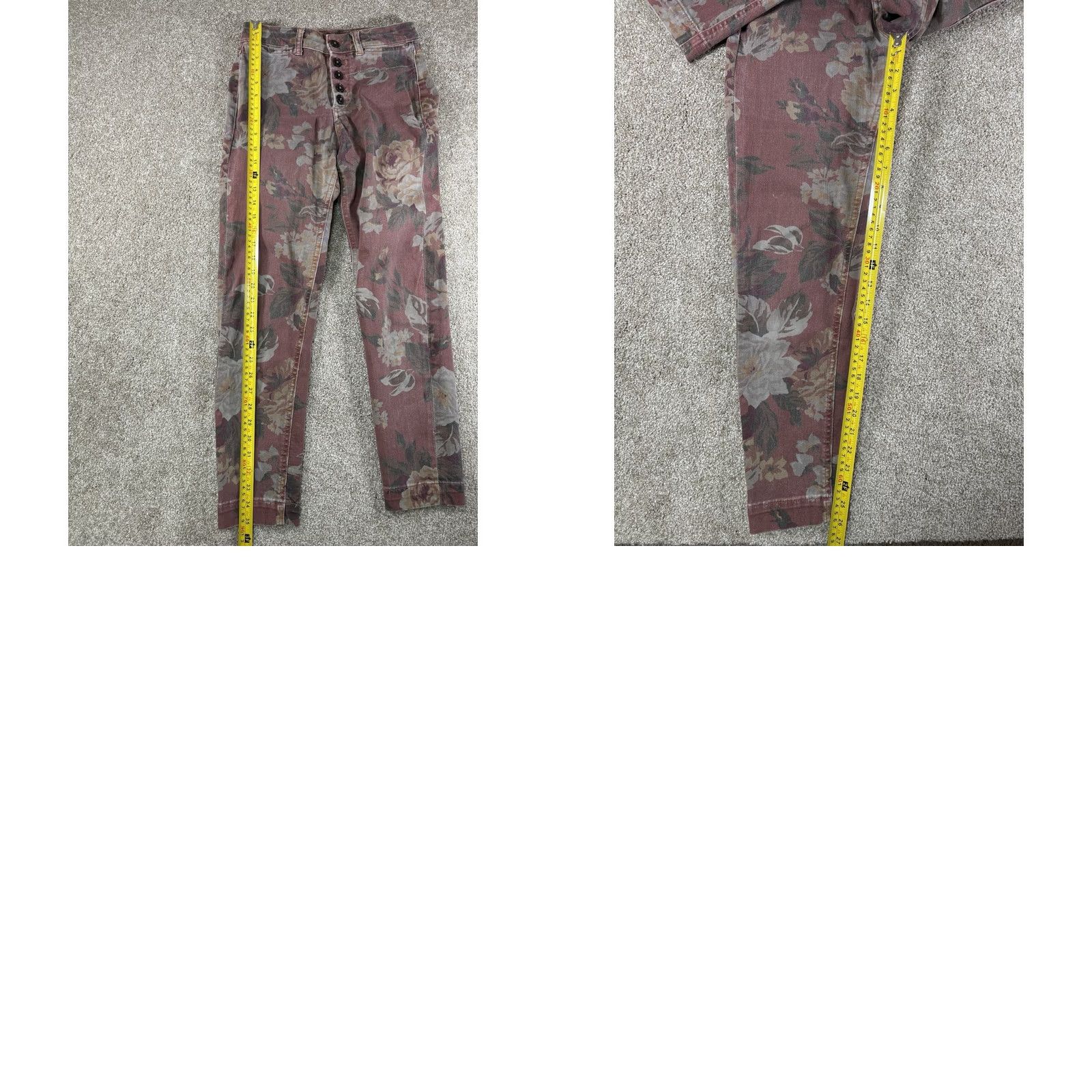 Anthropologie Anthropologie Pilcro And The Letterpress Slim Pants Size 25 High Rise Floral Size 42" / US 20 - 8 Thumbnail