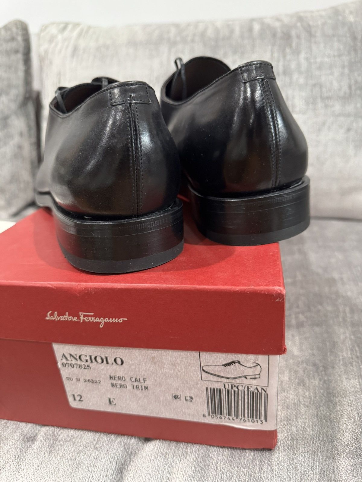 Salvatore Ferragamo Salvatore Ferragamo Angiolo (Nero Calf/Trim) sz. 12E Size US 12 / EU 45 - 4 Thumbnail