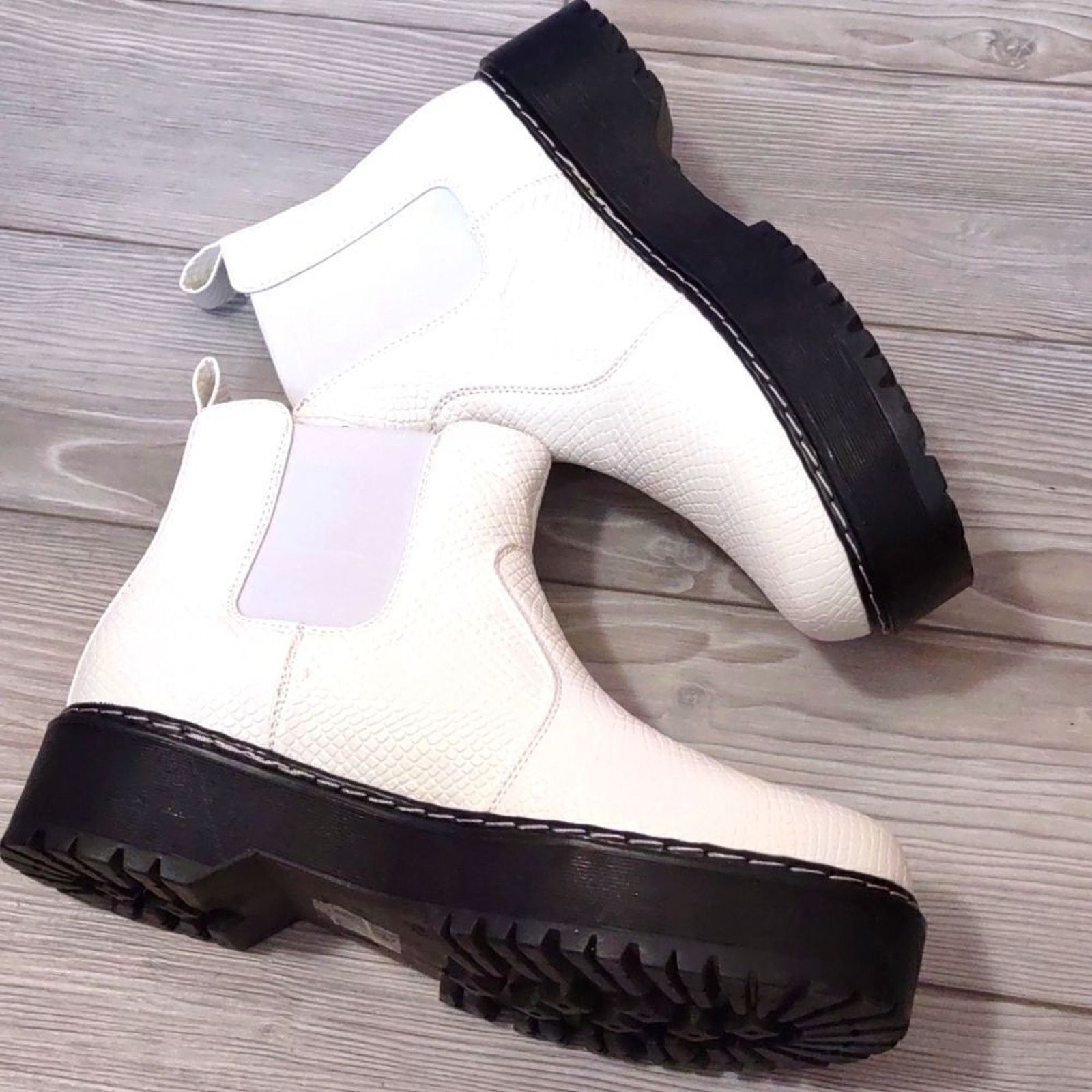 Other (80-4070) Katliu Women's Platform Ankle Boots Chelsea Sz 9 Size US 9 / IT 39 - 4 Thumbnail