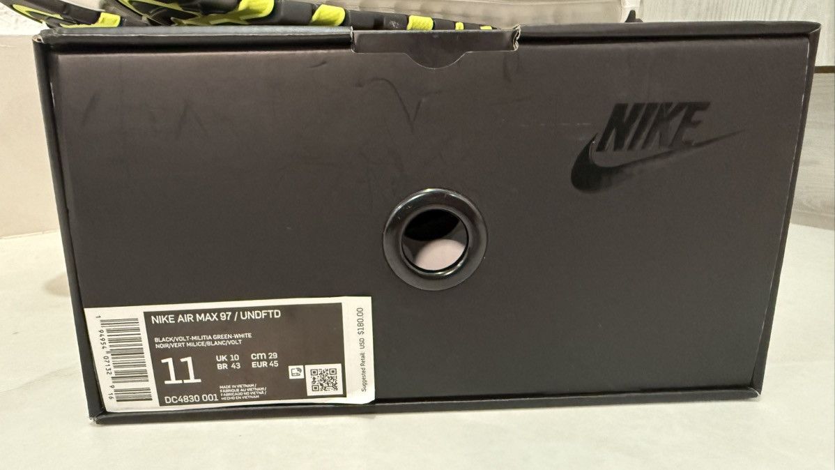 Nike × Undefeated Nike Air Max 97 x Undefeated Shoes Black/Volt Size 11 New Size US 11 / EU 44 - 2 Thumbnail