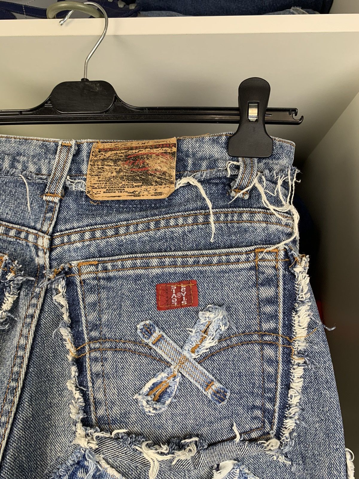 Levi's Women's Custom Patchwork Jeans with Levi's 501 Denim Panels Size 30" / US 8 / IT 44 - 17 Thumbnail