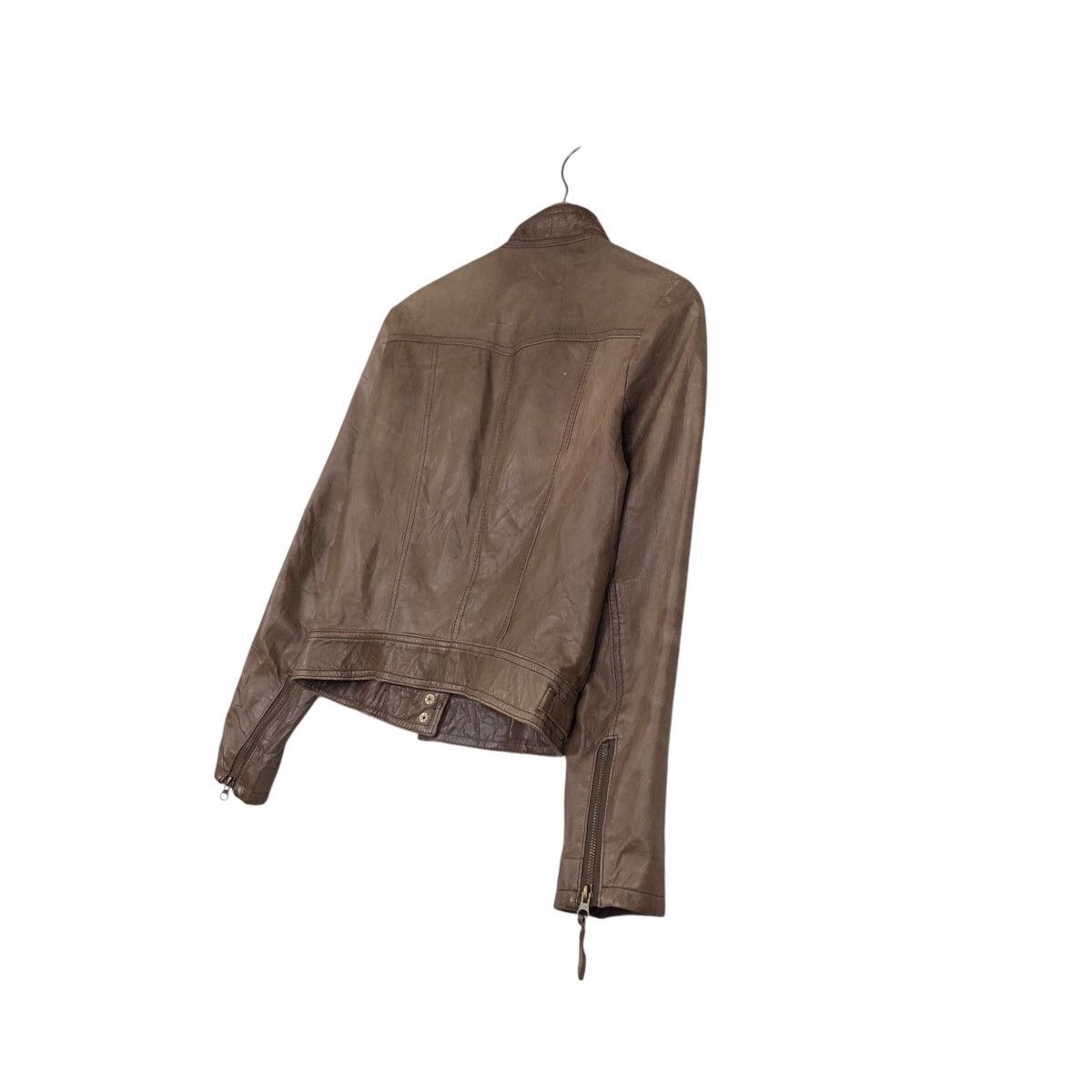 Japanese Brand 📌Vintage Cropped Biker Leather Jacket Milpano Issey Miyake Size US M / EU 48-50 / 2 - 11 Thumbnail