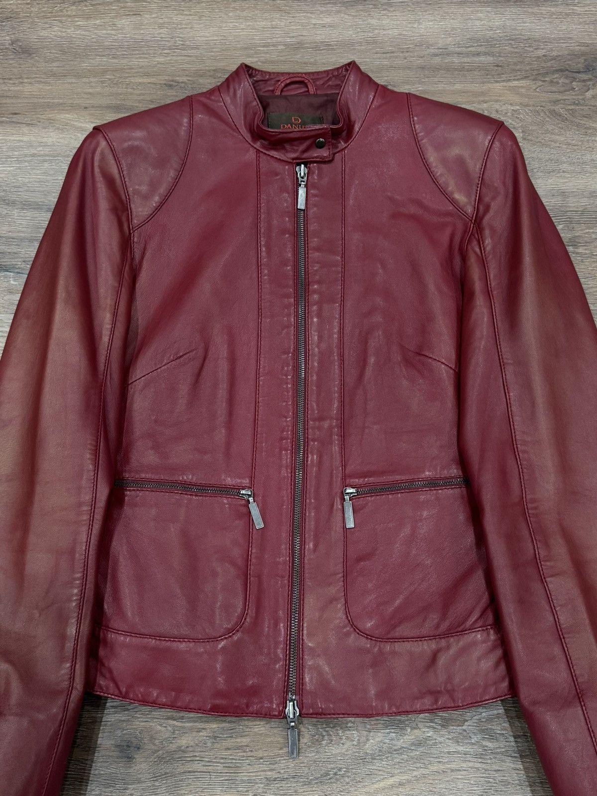 Danier Danier Genuine Red Leather Jacket Fitted Tailored Silhouette Size XXS / US 00 / IT 34 - 2 Thumbnail