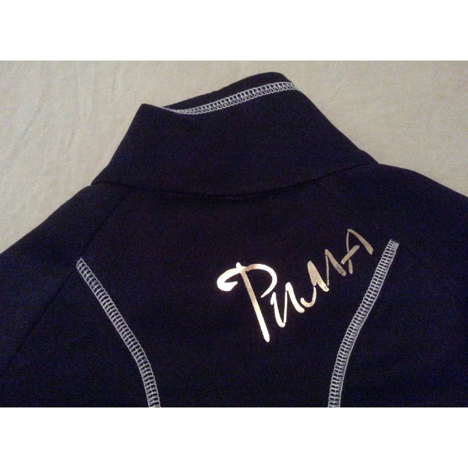 Puma Womens PUMA Full Zip Jacket XS Black Cotton Track Jacket Womens XS Black Full Zip Jacket Size XS / US 0-2 / IT 36-38 - 5 Thumbnail