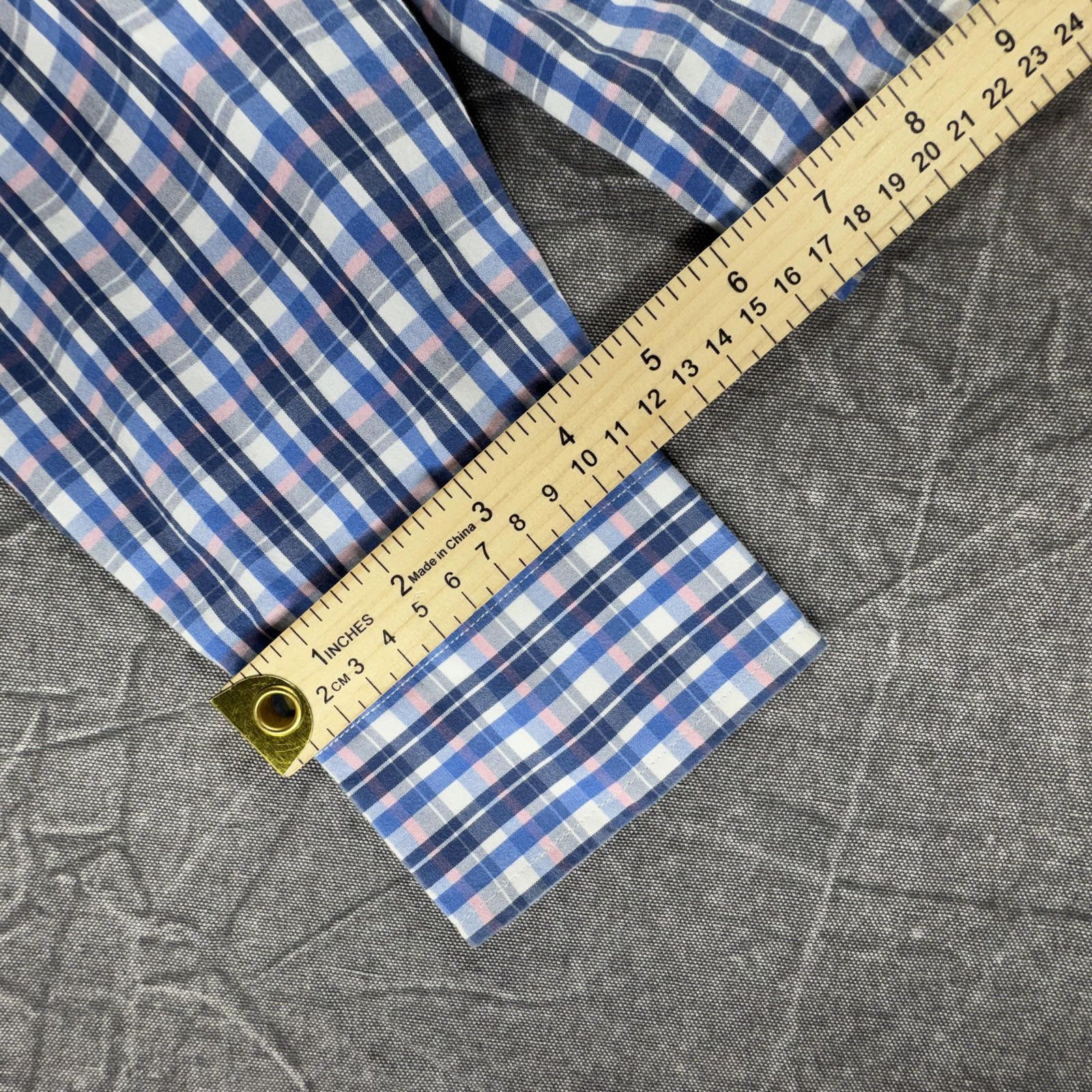 UNTUCKit UNTUCKit Button up Men's L Blue Pink 100% Cotton Size US L / EU 52-54 / 3 - 6 Thumbnail