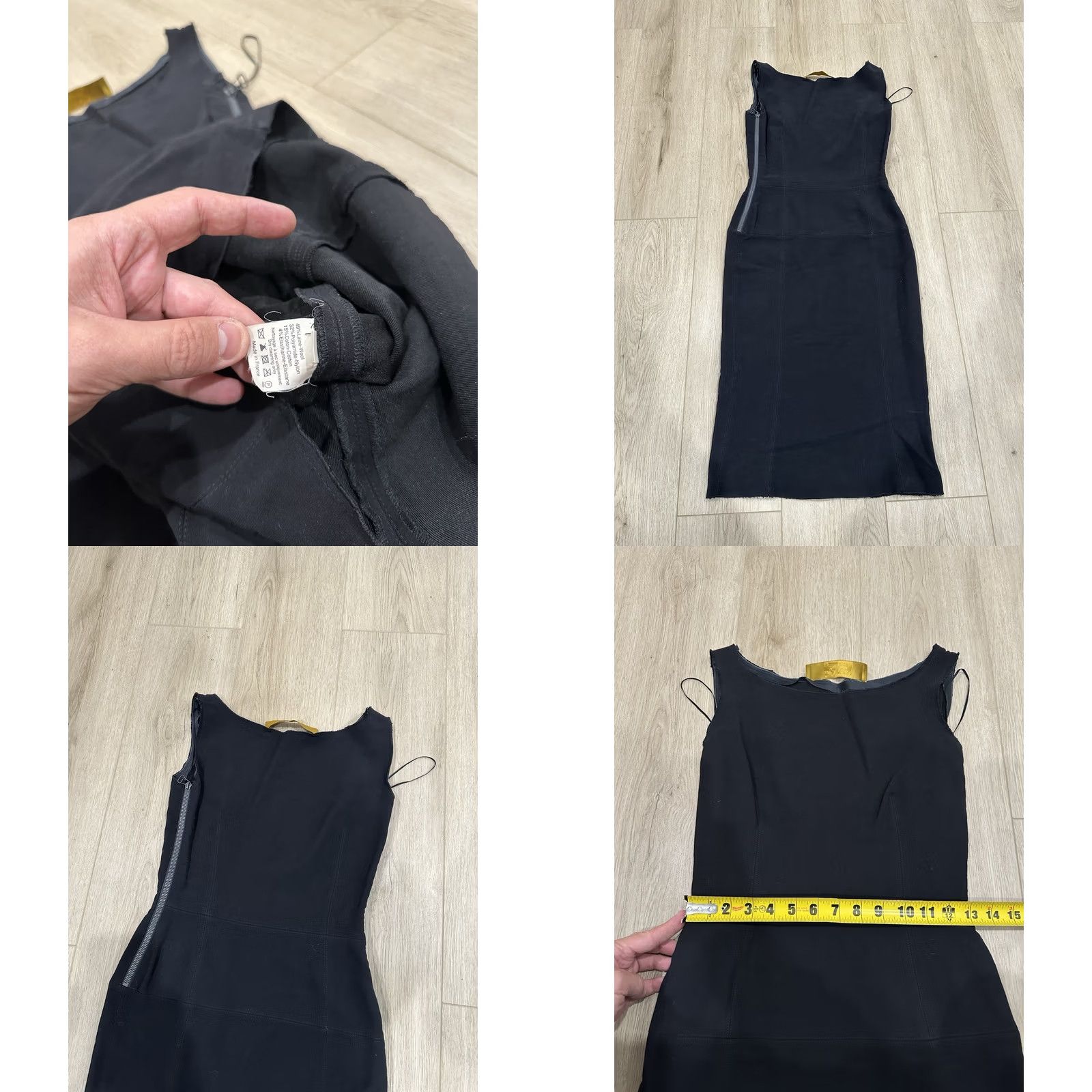 Lanvin Lanvin Sheath Dress Black Wool Blend Knit Crew Neck Zip Knee Length 36 Women Vintage No Size XS / US 0-2 / IT 36-38 - 8 Thumbnail