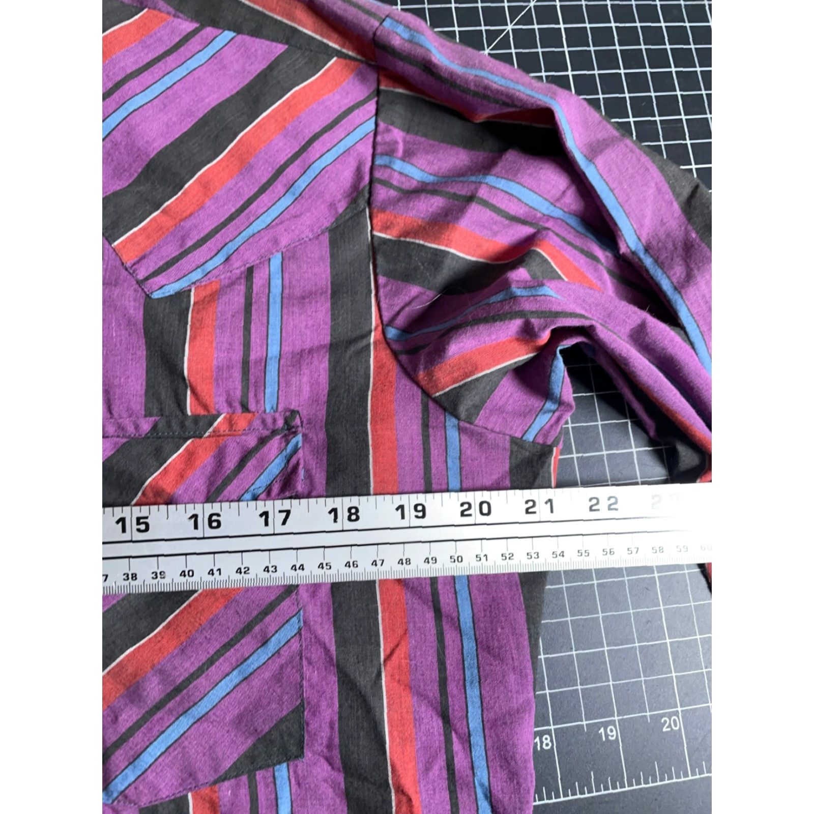 Vintage VINTAGE Ely Cattleman Shirt Mens M Purple Stripe Western Style Snap Button Cowboy Grunge 80s Retro Hipster Size US M / EU 48-50 / 2 - 5 Thumbnail